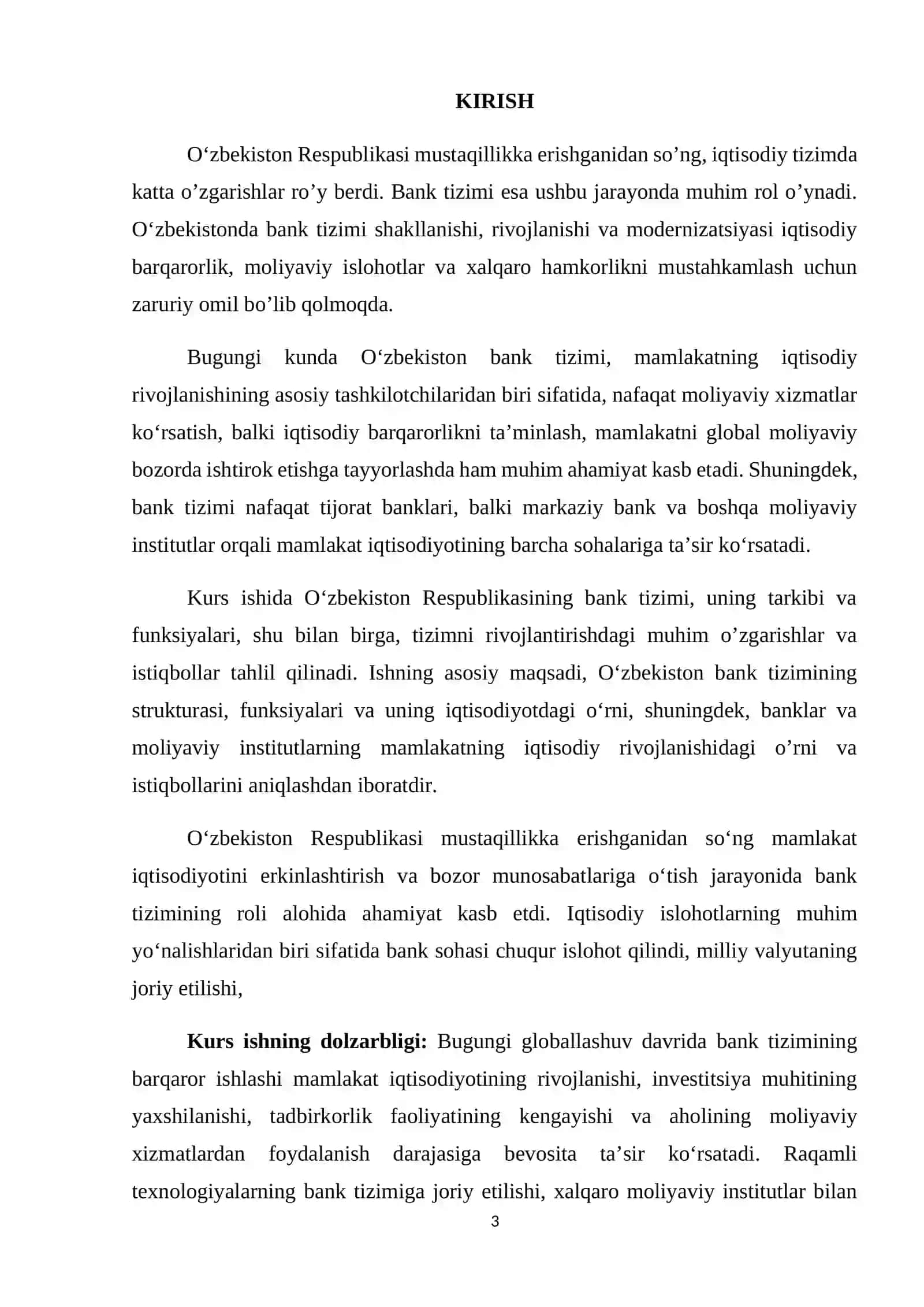 Oʻzbekiston respublikasi bank tizimi va uning tarkibi 3