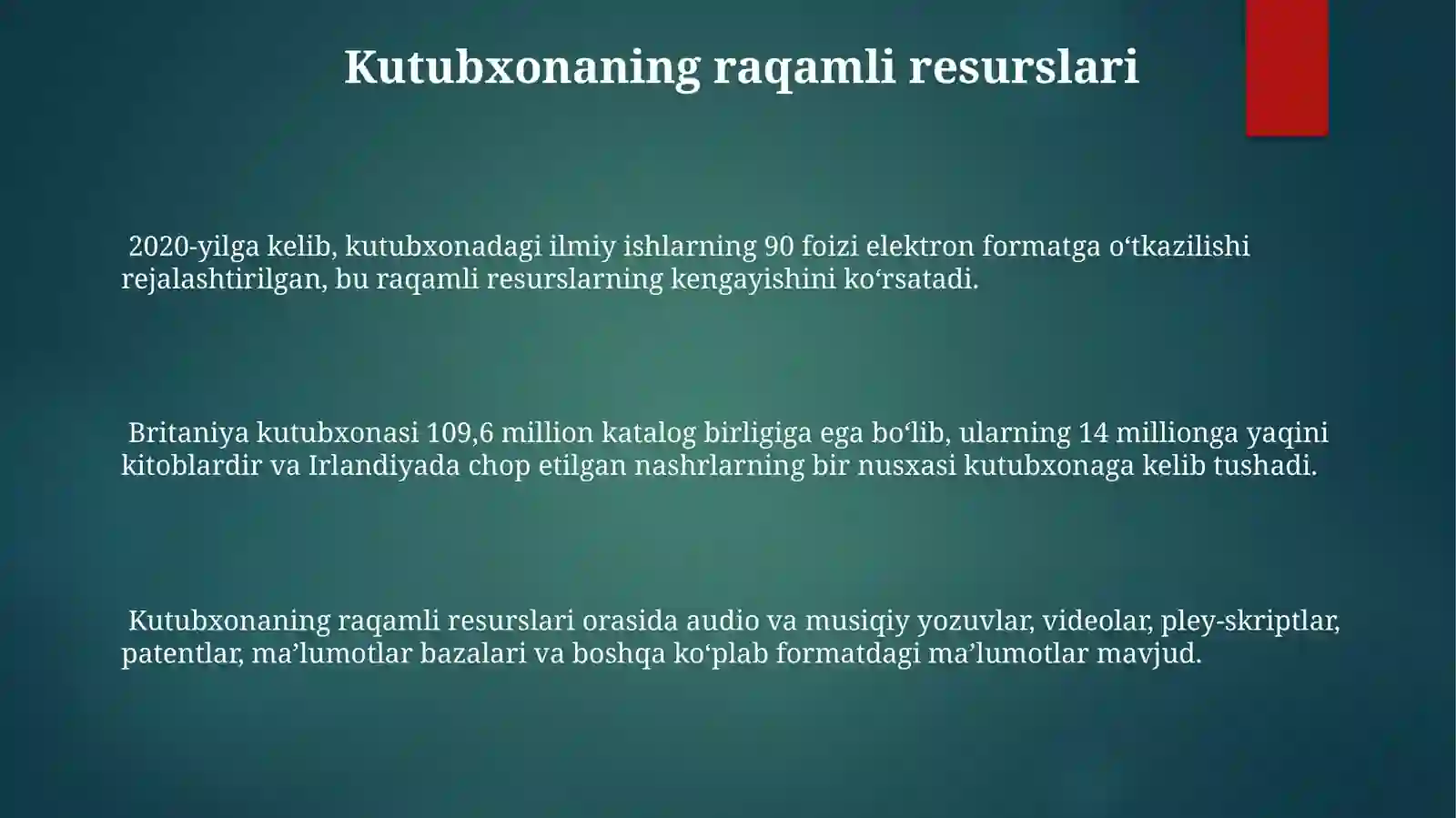 Britaniya kutubxonasining xizmatlari 3
