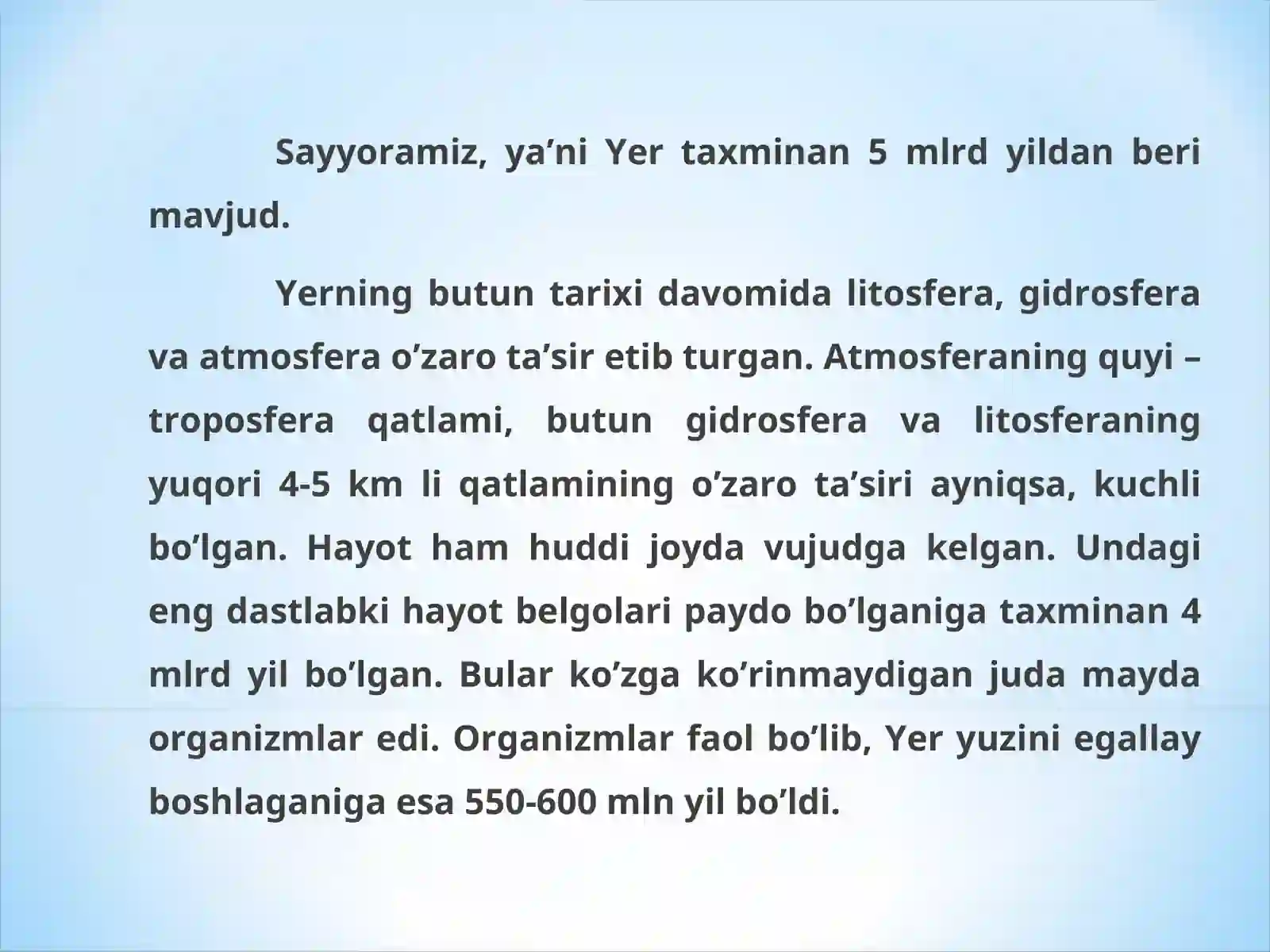 YER QOBIQLARINING O’ZARO TA’SIRI 3