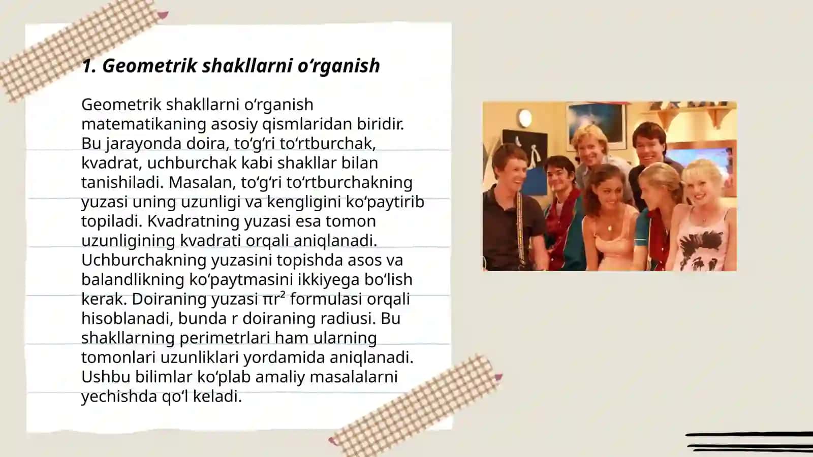 Geometrik shakllarni o‘rganish 3