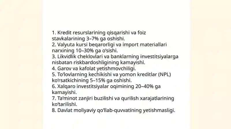 Jaxon moliyaviy - iqtisodiy inqirozi sharoitida qurilish iqtisodiyotini isloh qilish muammolari 3