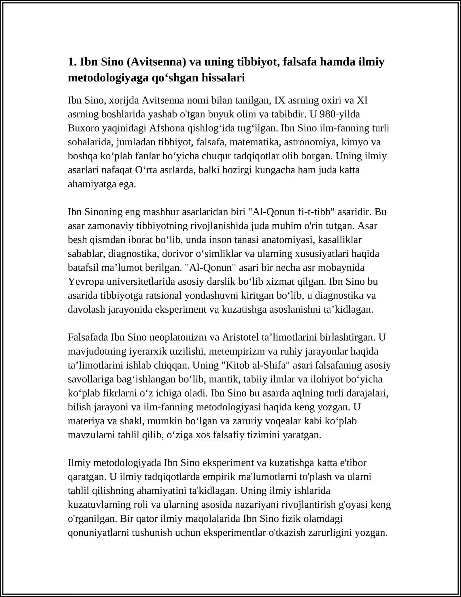 O'RTA OSIYODA UYG'ONISH DAVRINING BUYUK ALLOMALARI VA ULARNING JAHON SIVILIZATSIYASIGA QO'SHGAN HISSALARI 3