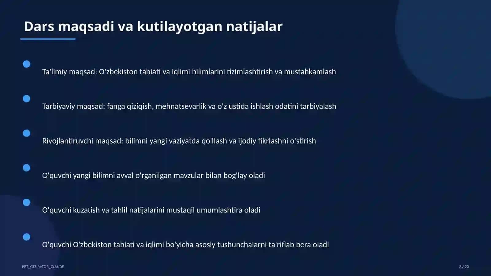 O'zbekiston tabiati va iqlimi (4-sinf) 3