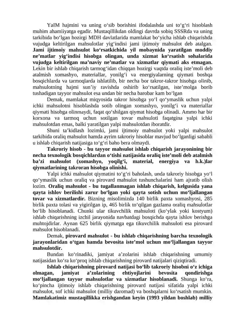 Ishlab chiqarishning umumiy va pirovard natajalari 3