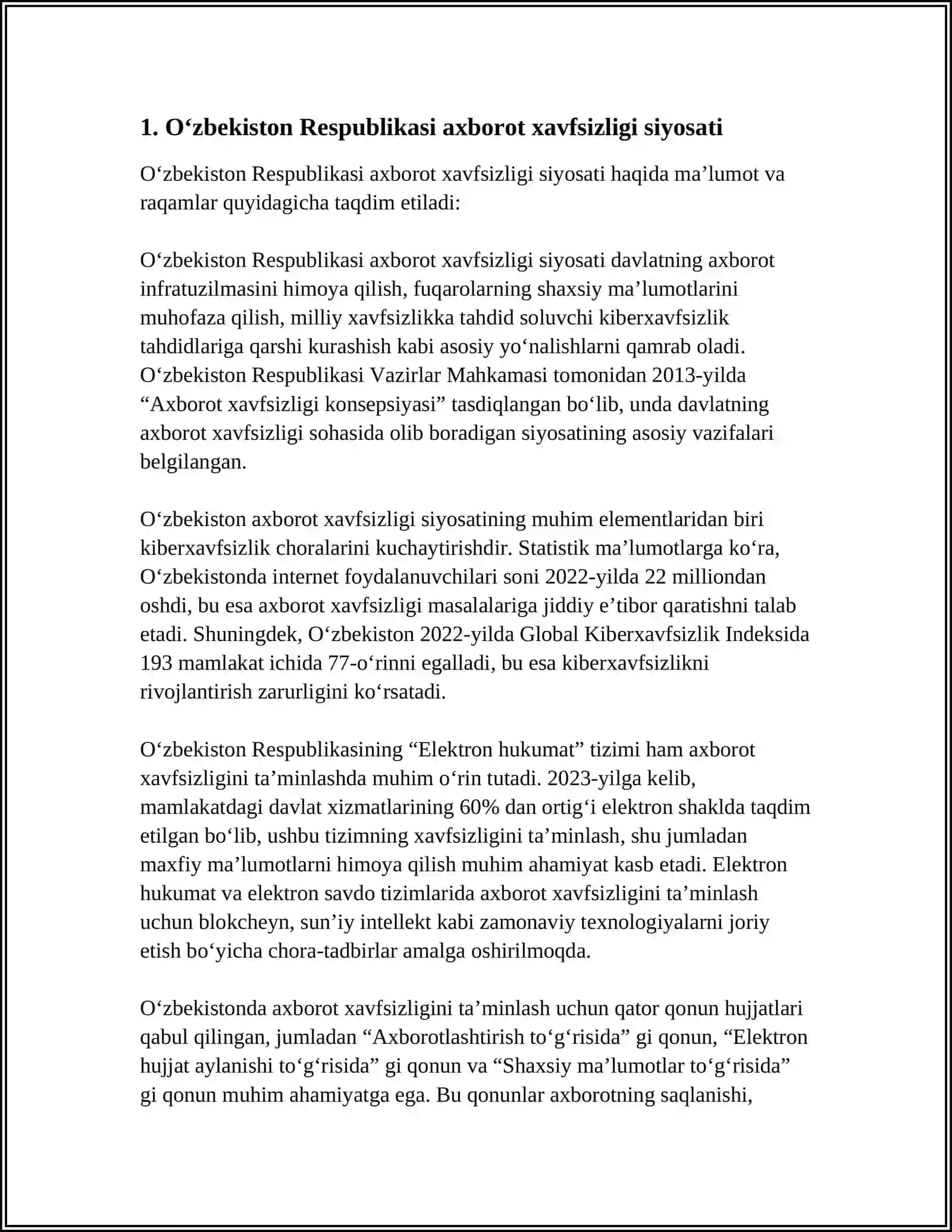 O‘ZBEKISTONNING AXBOROT SIYOSATI 3