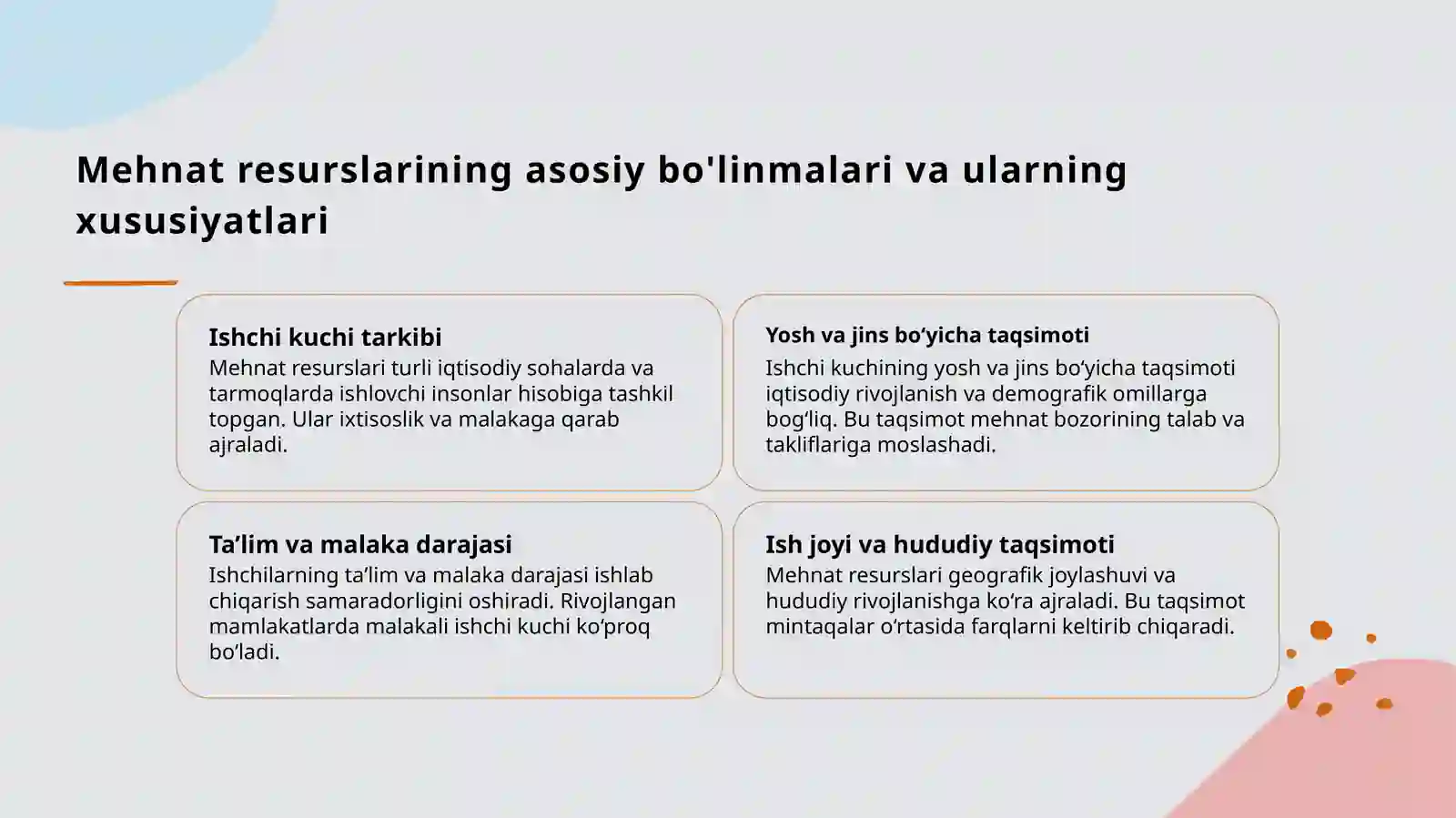 Mehnat resurslari tarkibi va ularning dinamikasini tahlili 3