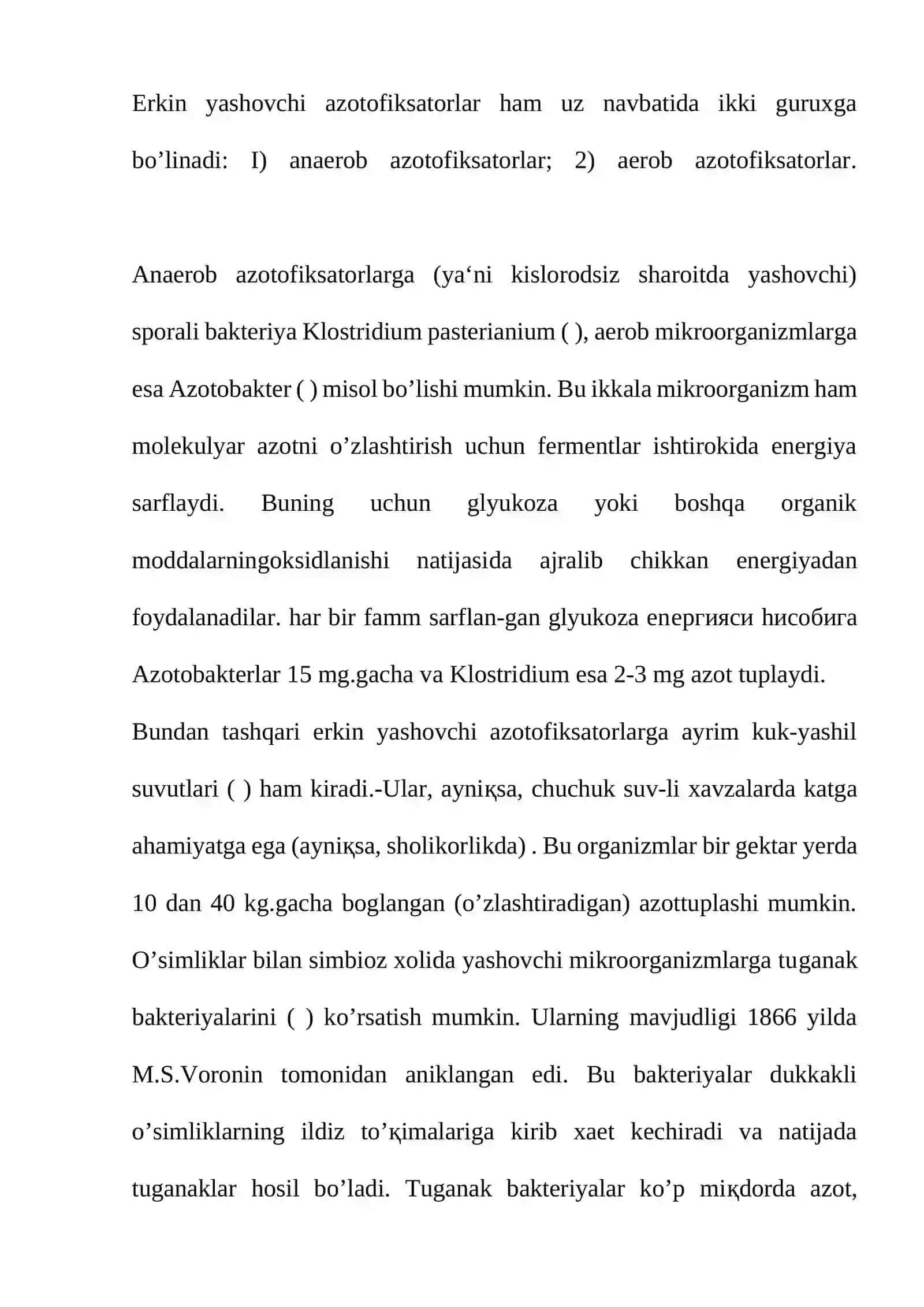 Azotning o'simliklarni rivojlanish davrlari va xosiliga ta'siri 3