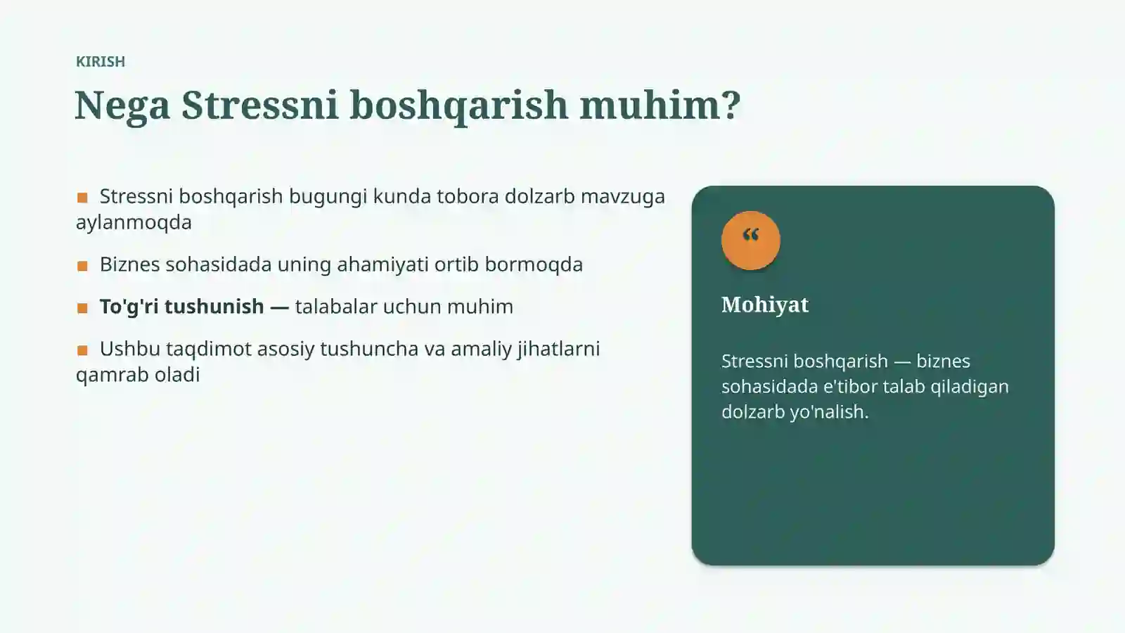 Stressni boshqarish 3