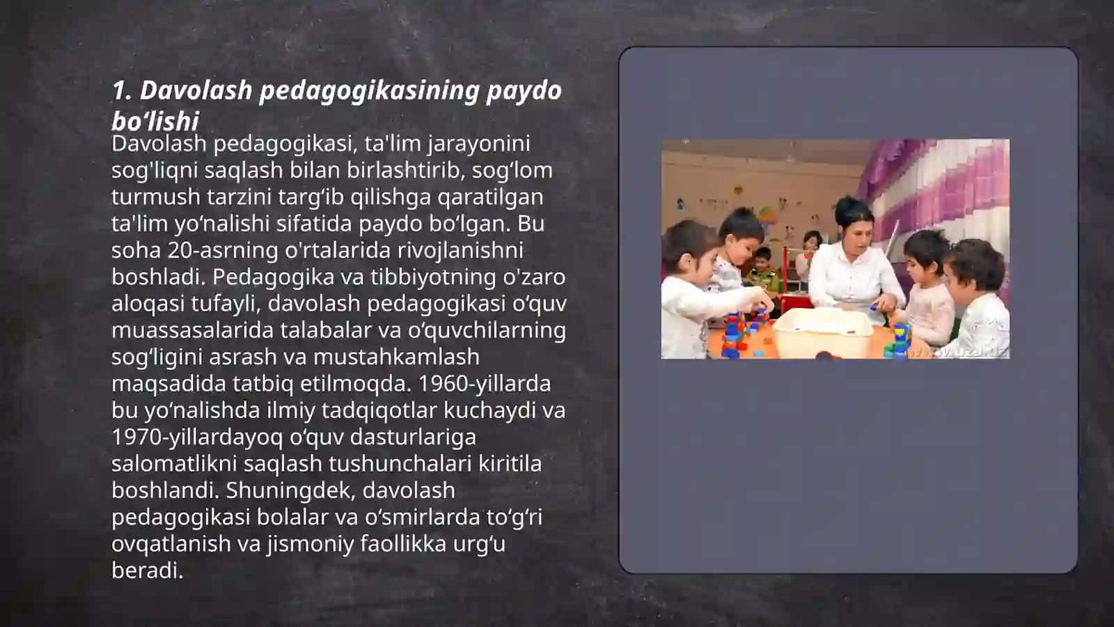Davolash pedagogikasi rivojlanishining asosiy bosqichlari 3
