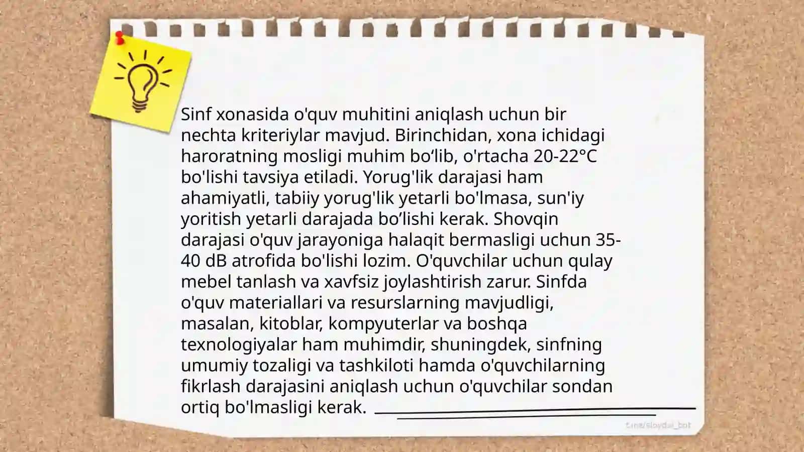 Pirlis tatqiqotida sôrovnomalarning qamrov doirasi sinifxona muhiti 3