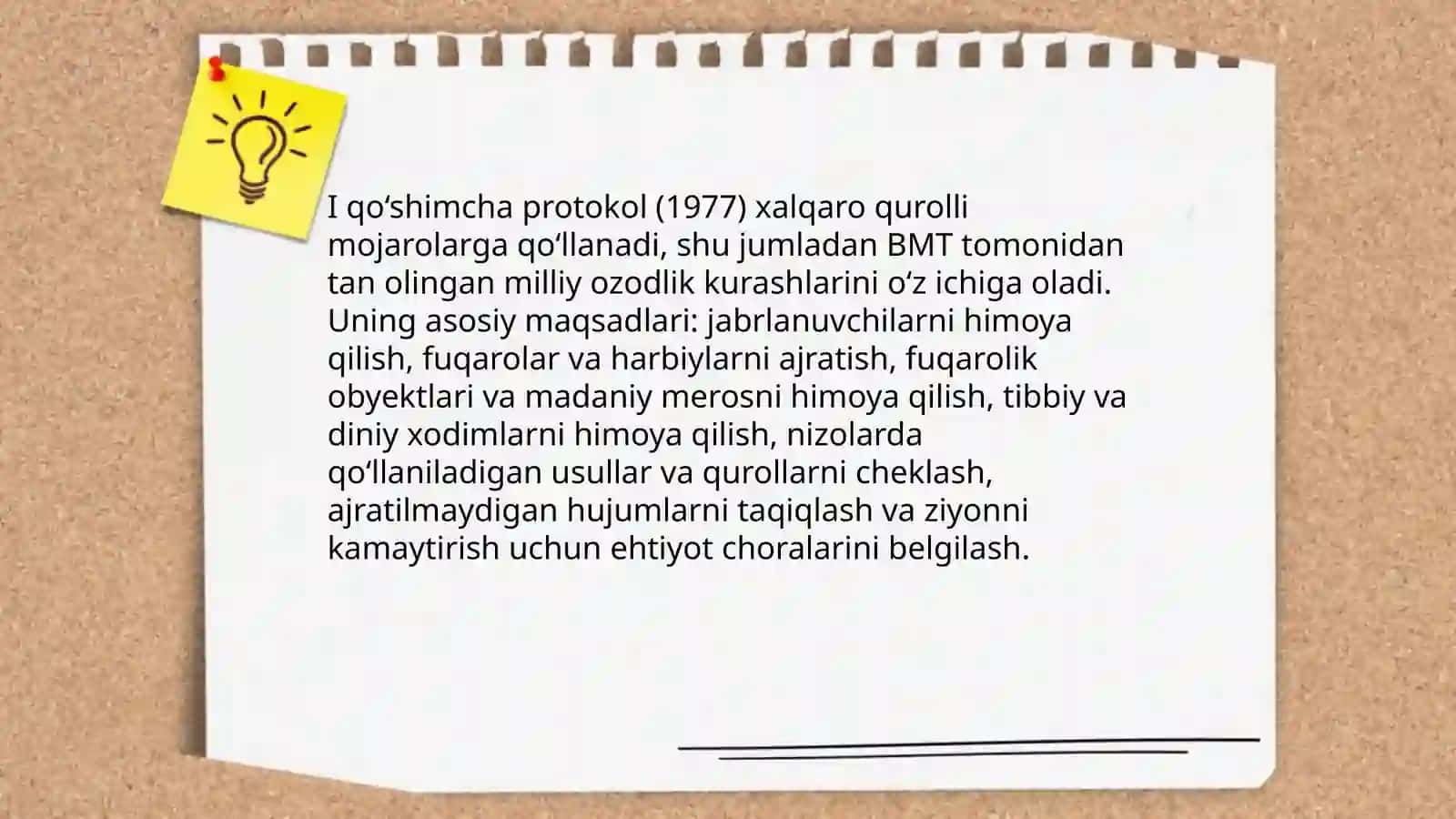 Jeneva konvensiyalariga I va II qo‘shimcha protokollarning mazmuni. I-II va III-IV jeneva  konvensiyalari bo‘yicha   himoya qilinuvchi  shahslar 3