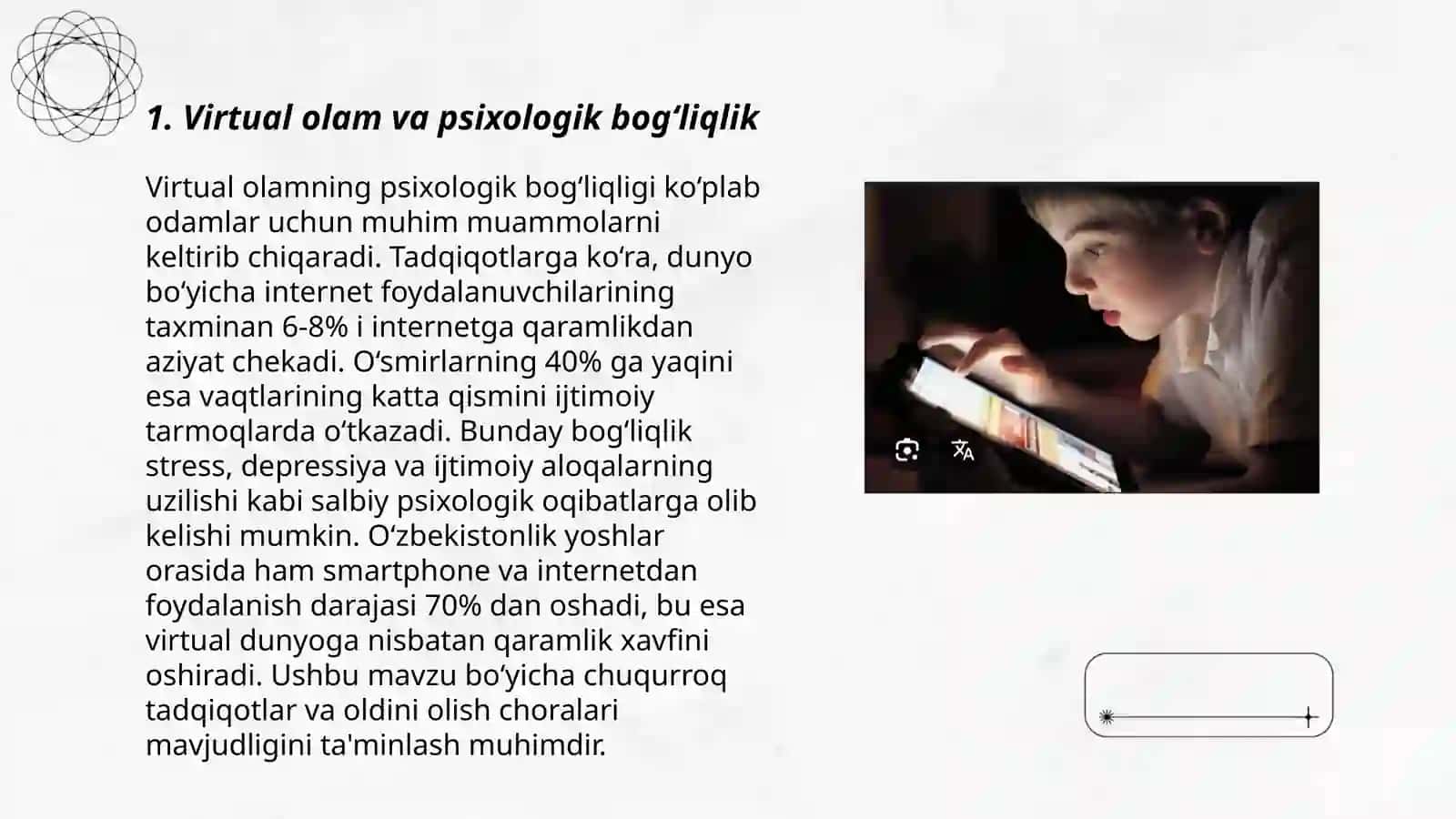 Virtual olam jozibadorligiga qaramlik va uning oqibatlari 3
