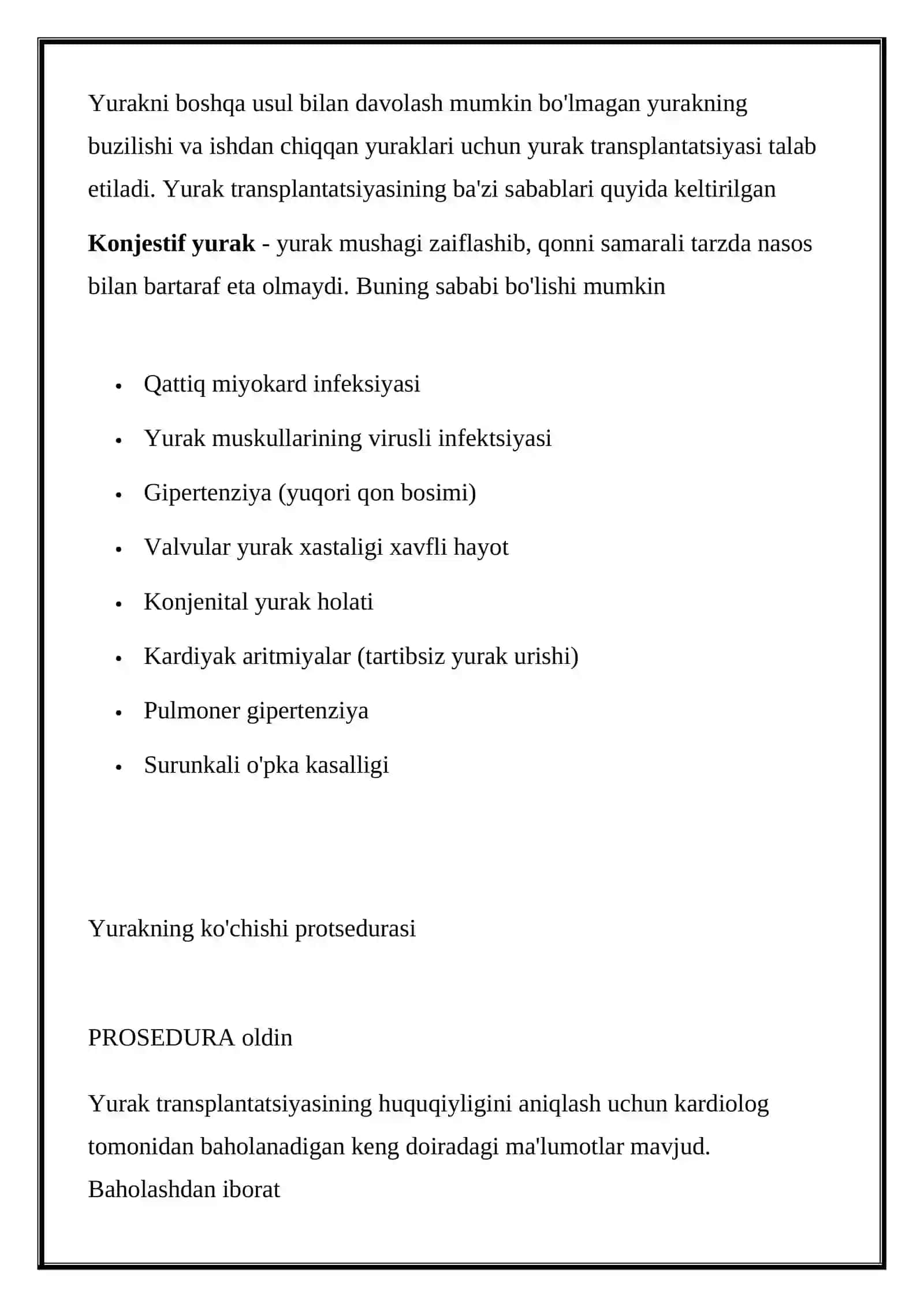 YURAK TRANSPLANTATSIYASI 3