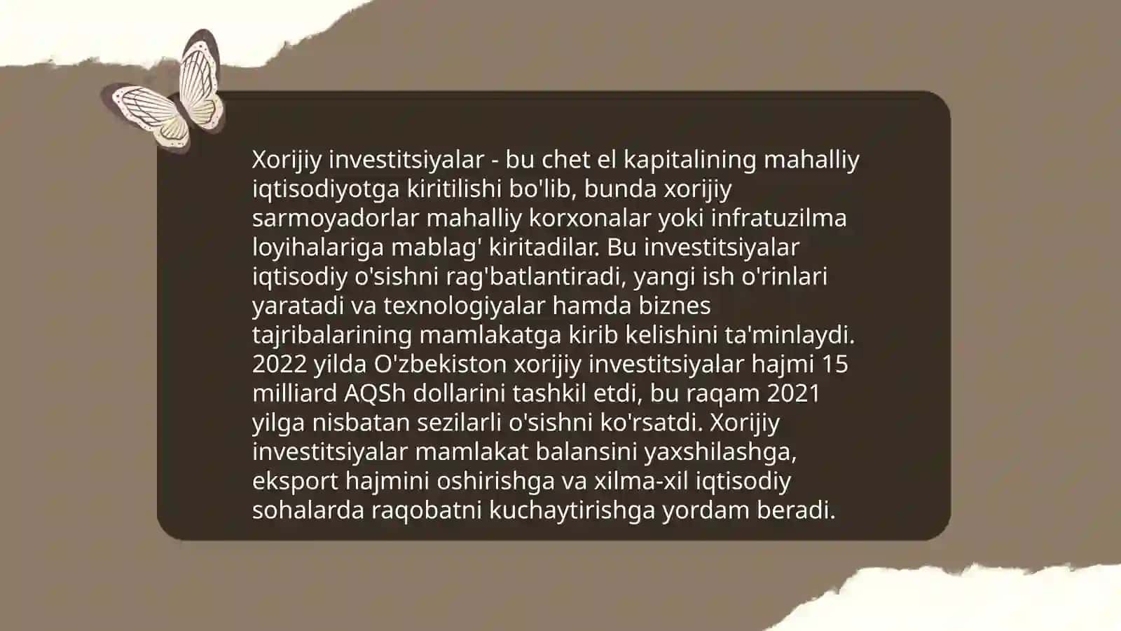 Iqtisodiyotni rivojlantirishda xorijiy investitsiyalarni roli 3