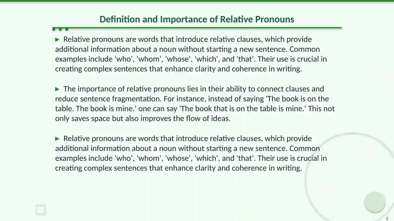 Relative Pronouns 3