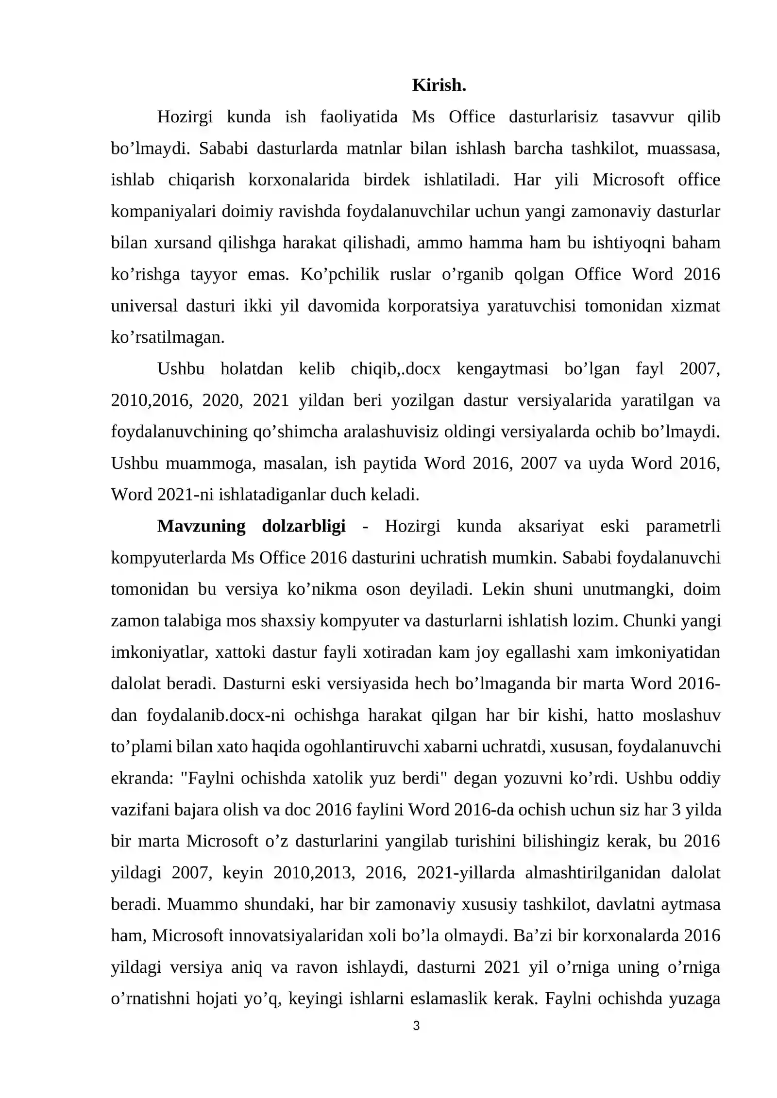 Microsoft Office dasturini o’qitish metodikasi 3