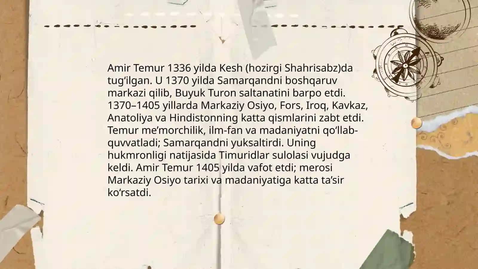 Amir Temurning Hayoti va Tarixi 3