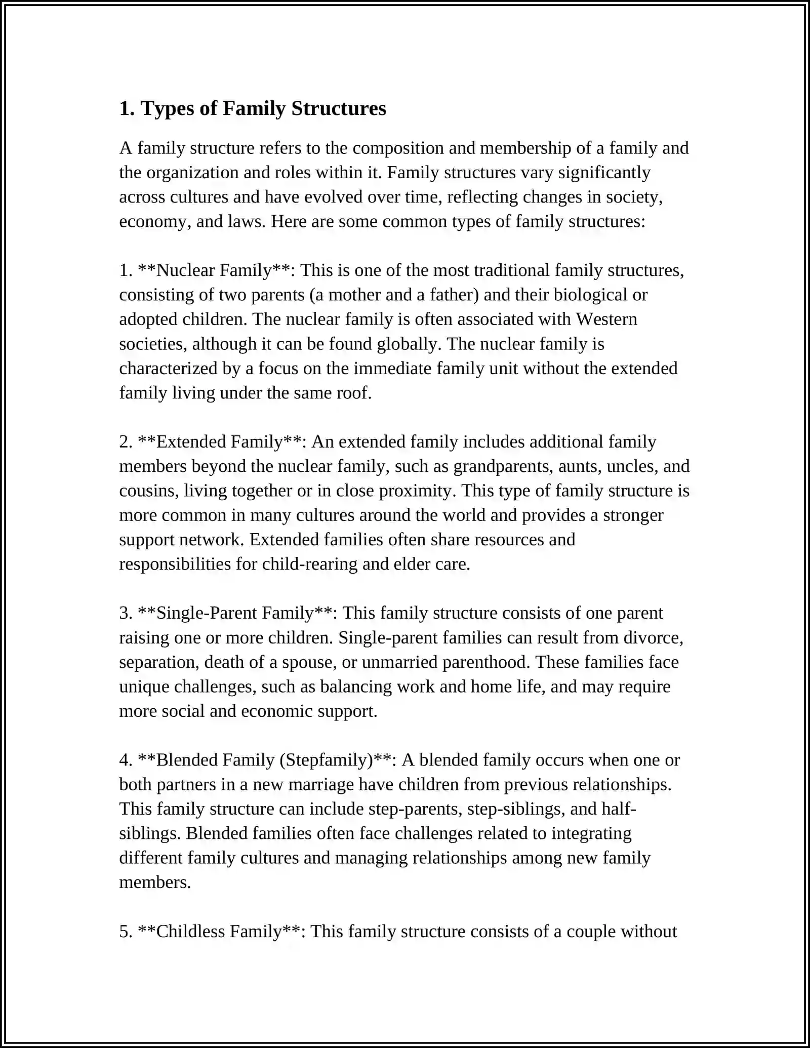 Types of Family Structures 3