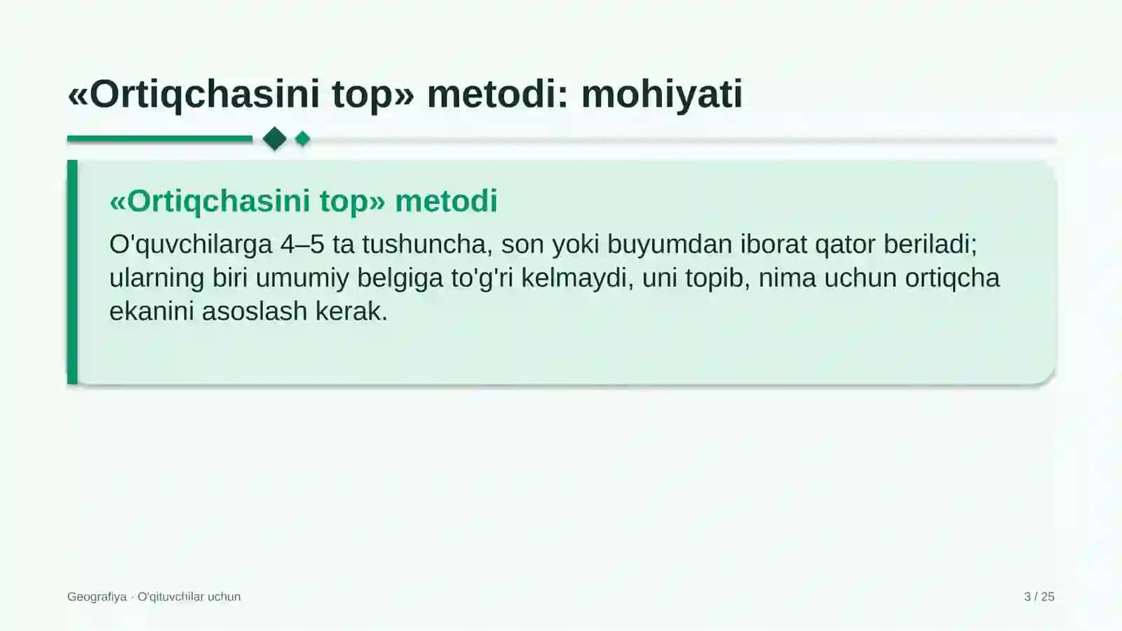 geografiya darslarida ortiqchasini top metodidan foydalanish 6389 3