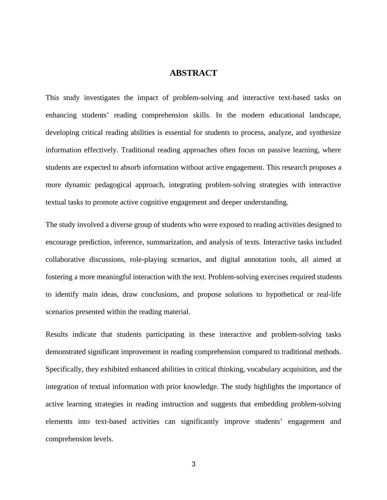 Enhancing Students’ Reading Comprehension Through Problem-Solving and Interactive Text-Based Tasks 3