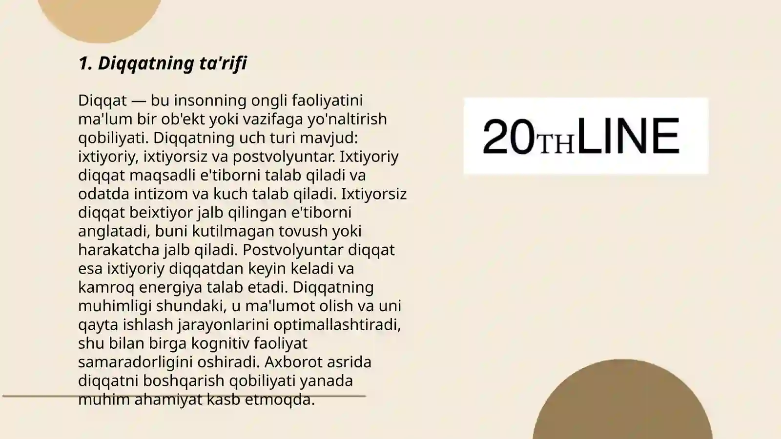 Diqqat haqida tushuncha va uning nerv fiziologik asosi 3