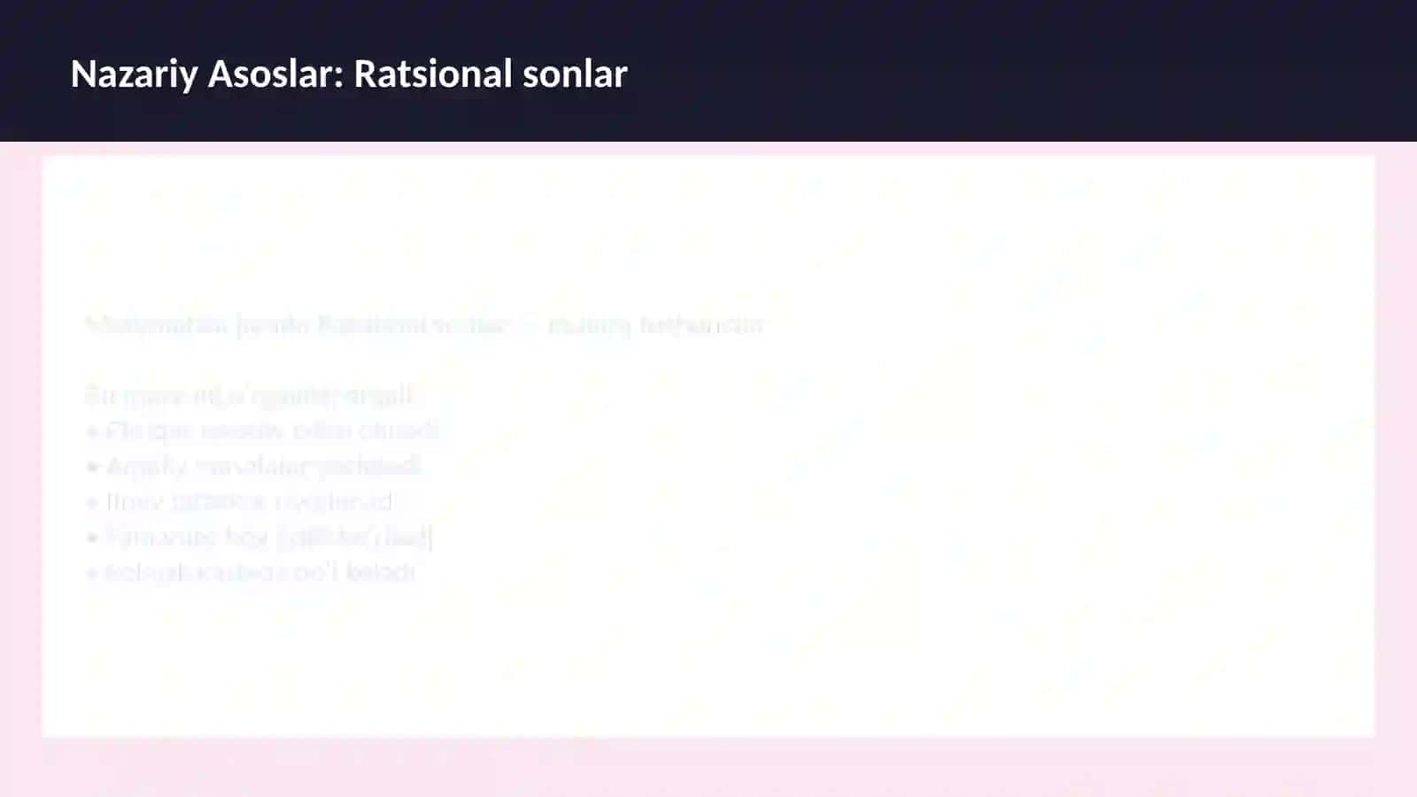 Sonlar nazariyasi 3