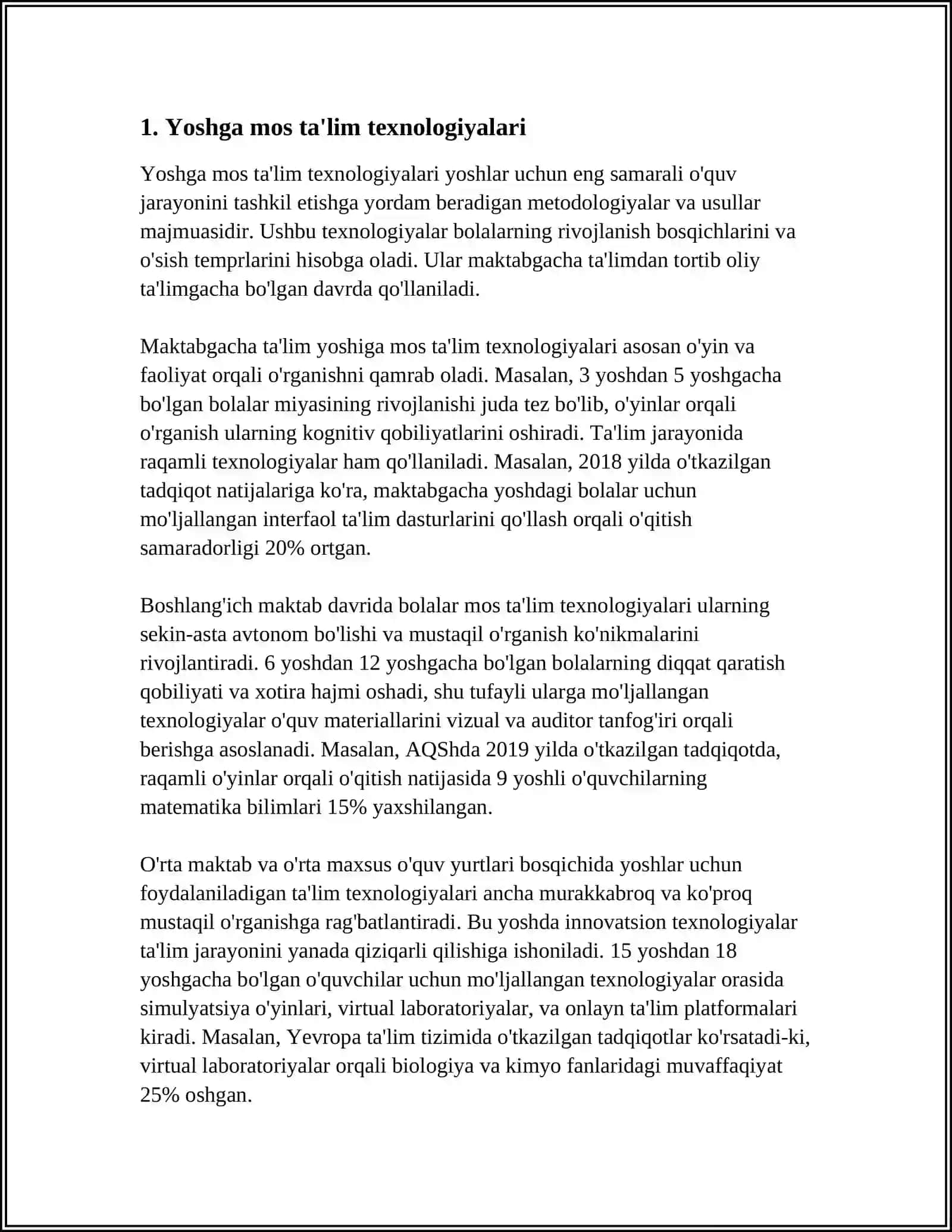 TEXNOLOGIYA FANIDAN AMALIY MASHGULOTLARNI TASHKIL QILISH TEXNOLOGIASI 3
