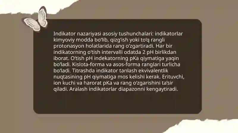 Indikatorlar nazaryasi 3