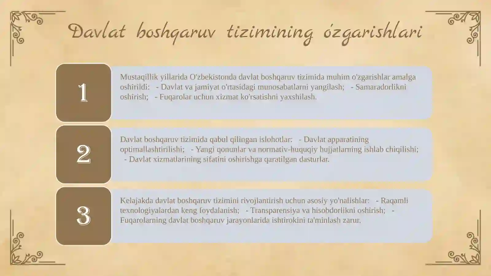 Davlat Tizimi 3