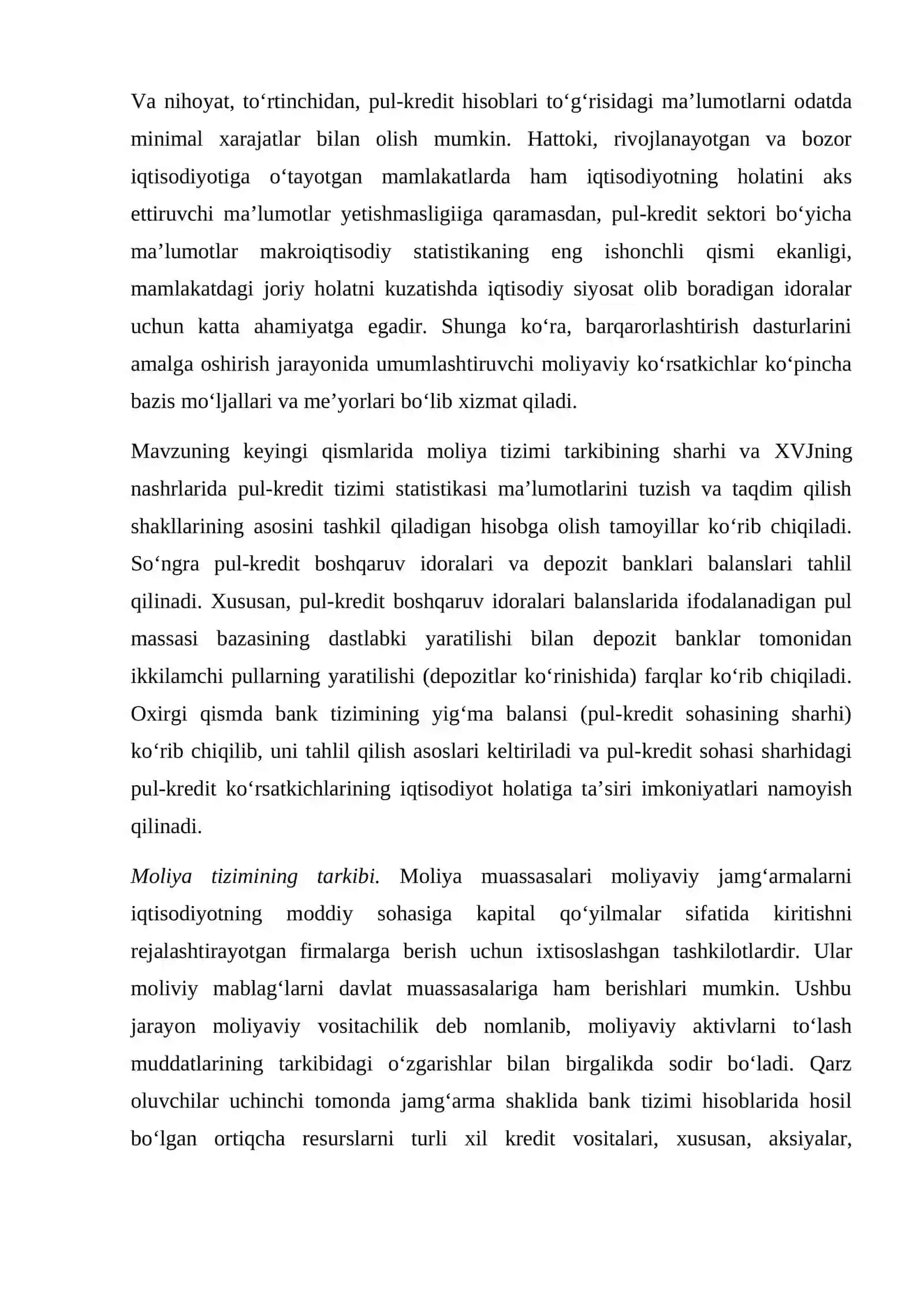Pul-kredit sektori tahlili va bashorati 3