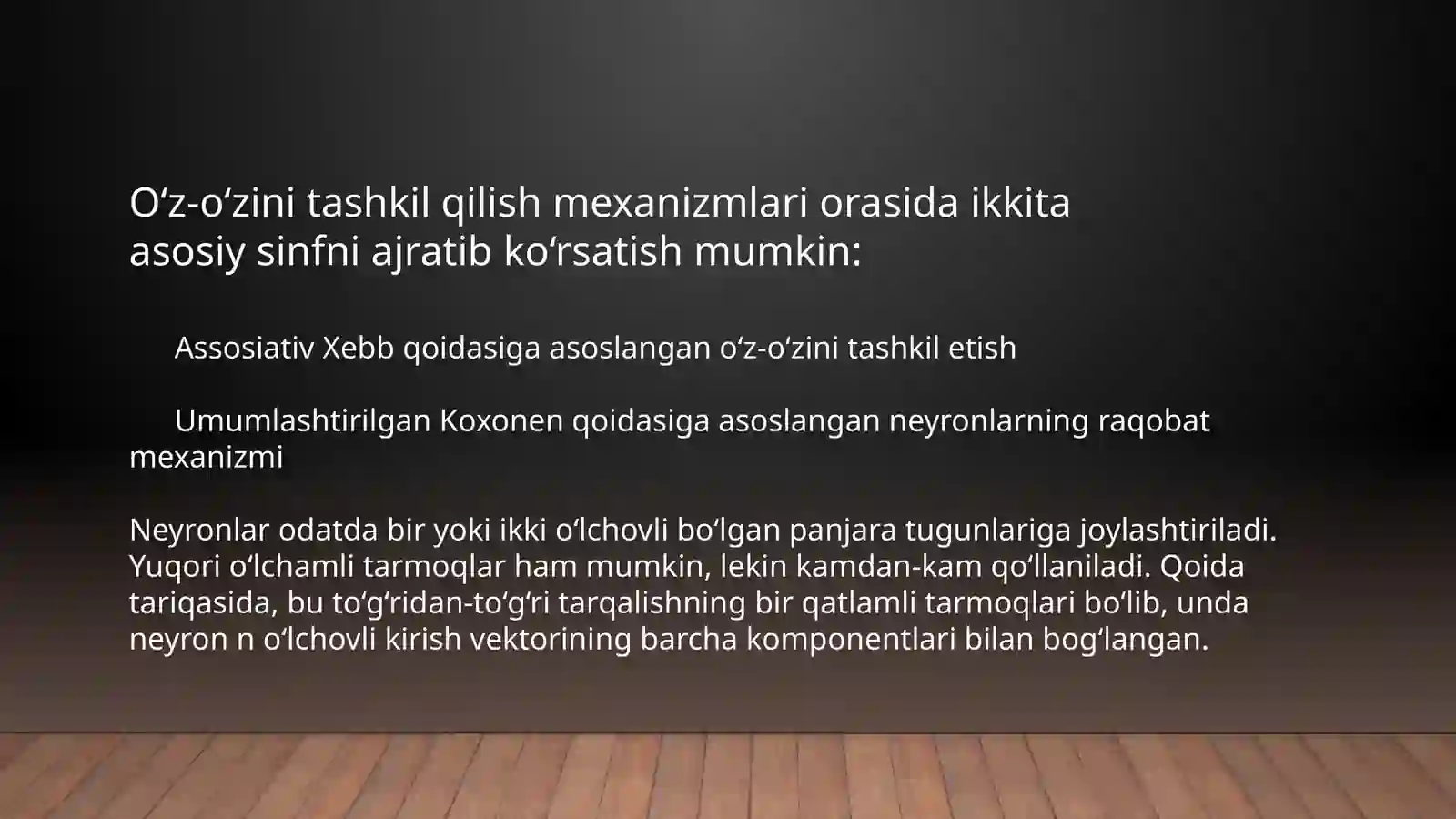 Koxonet neyron tarmog'i 3