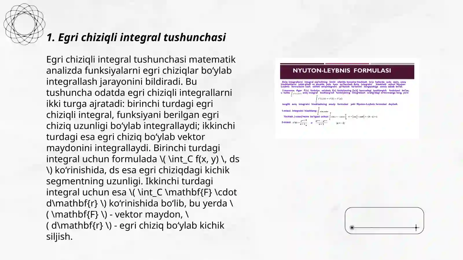 Egri chiziqli integral 3