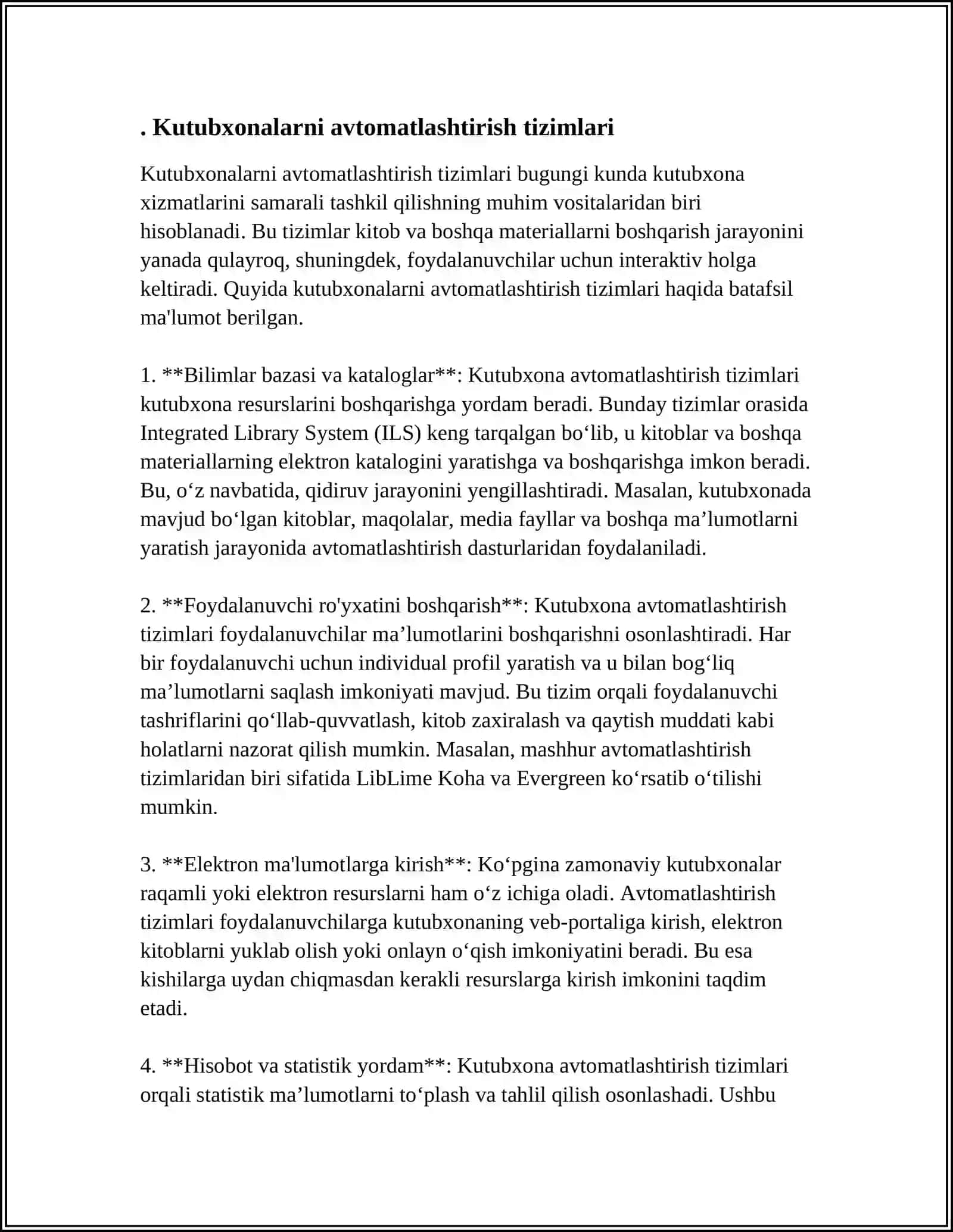 Kutubxonalarni avtomatlashtirish tizimlari 3
