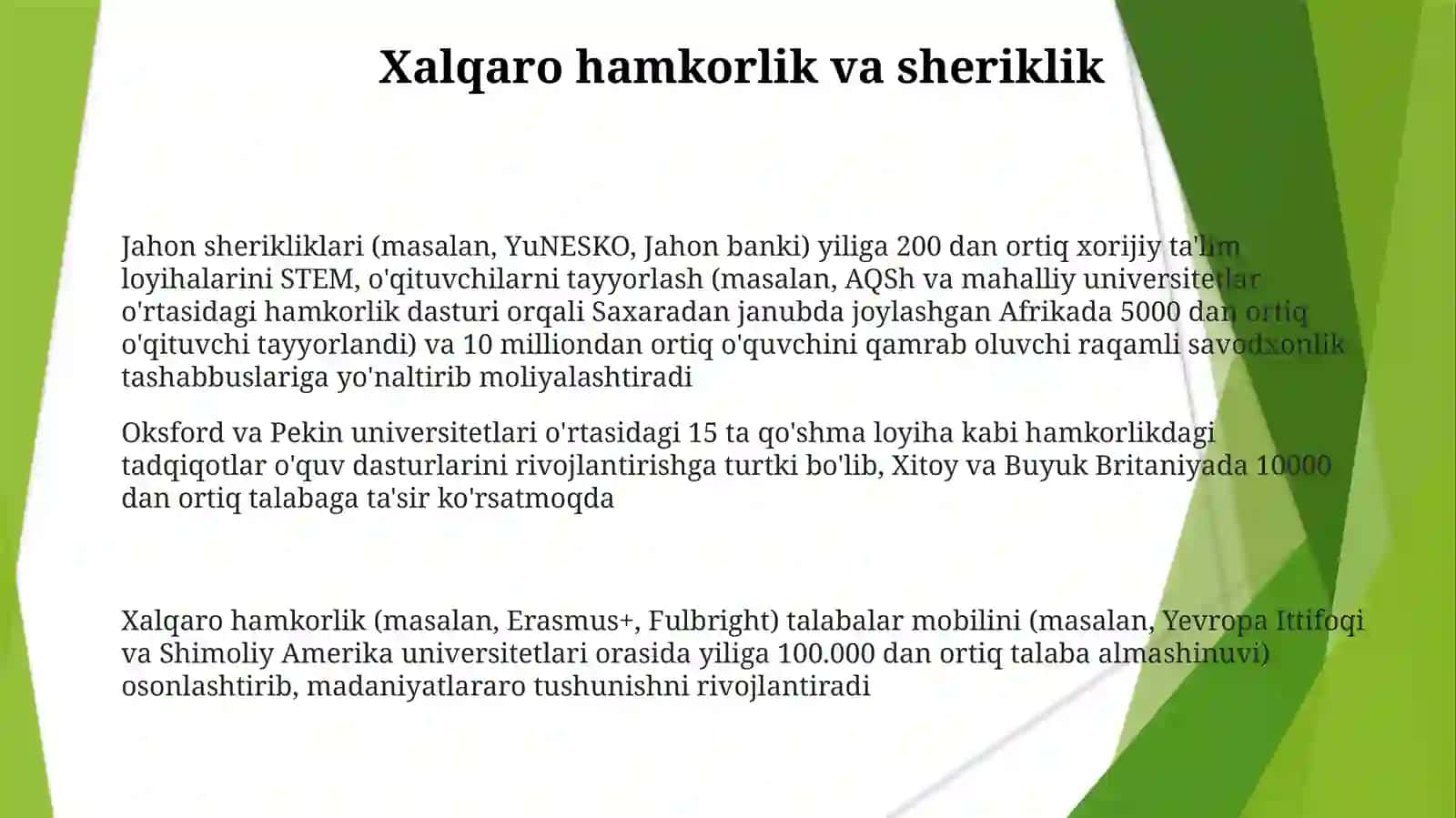 XORIJIY MAMLAKATLARDA TA’LIM TARAQQIYOTINING ASOSIY YO’NALISHLARI VA ILG’OR XORIJIY TAJRIBALAR 3