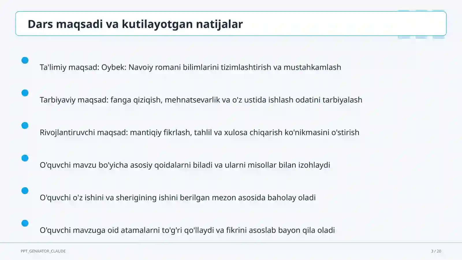 Oybek: Navoiy romani (10-sinf) 3