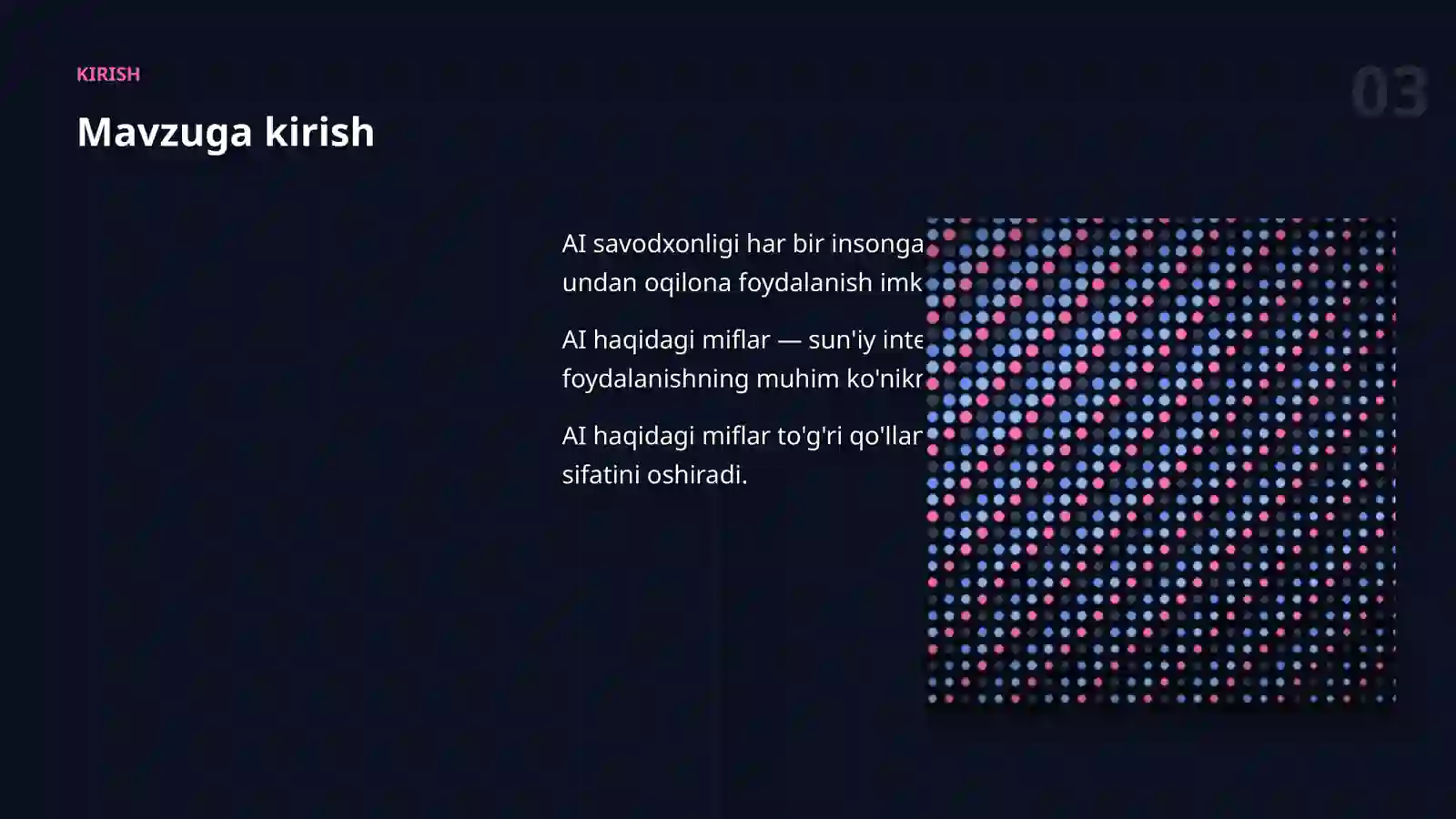 AI SAVODXONLIGI 3