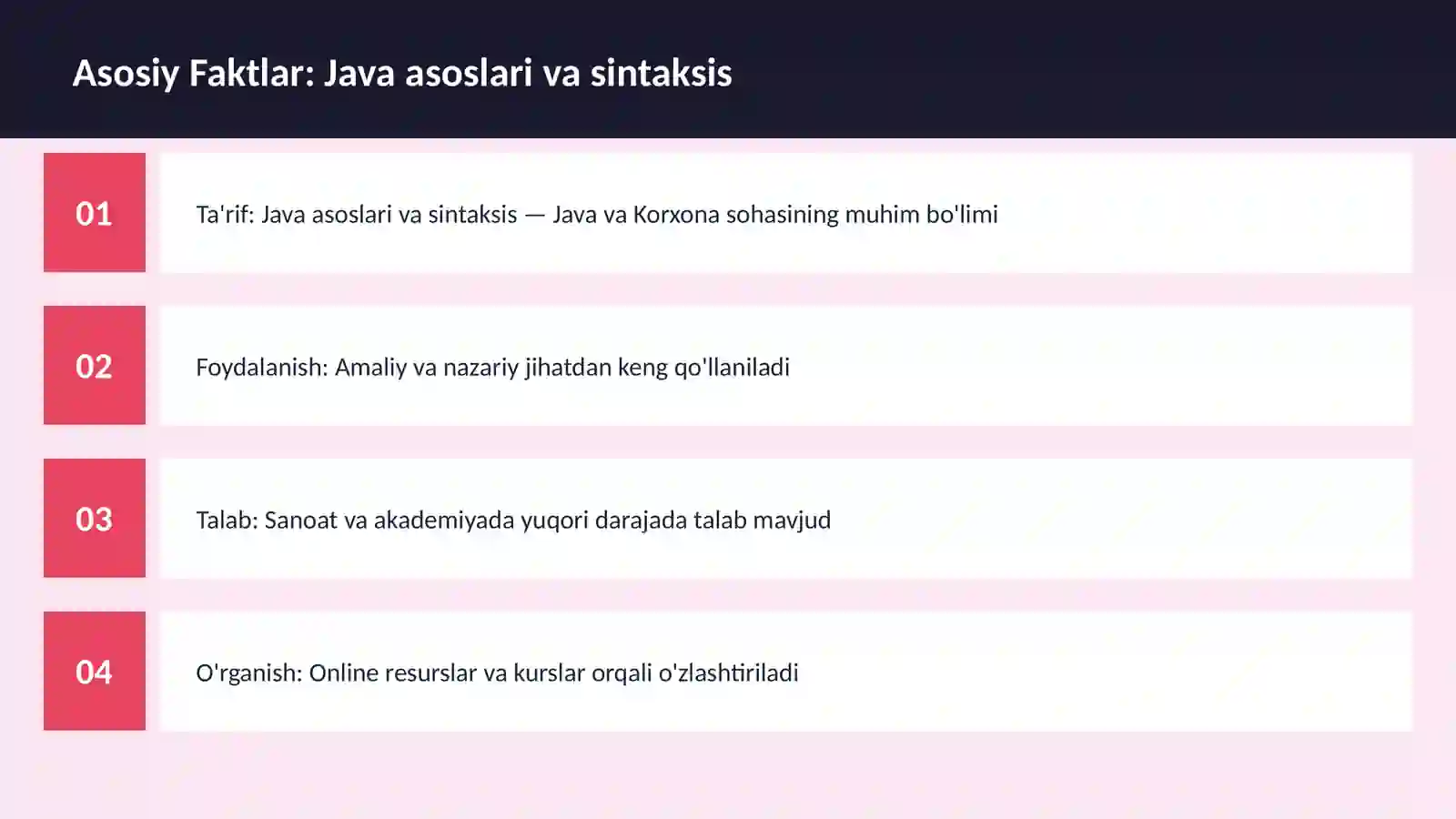 Java asoslari va sintaksis 3