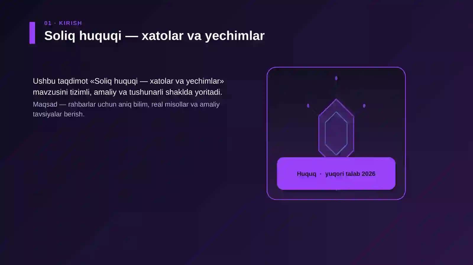 «Soliq huquqi — xatolar va yechimlar» 3