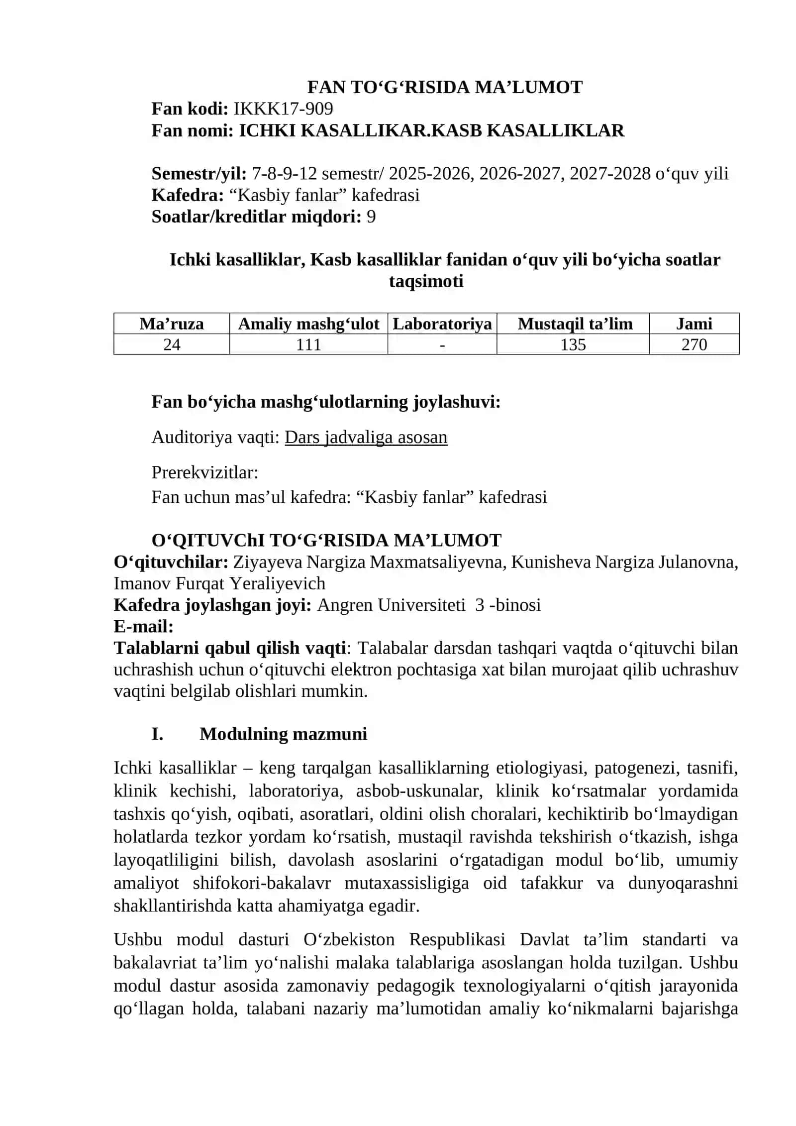 ICHKI KASALLIKAR.KASB KASALLIKLAR 3