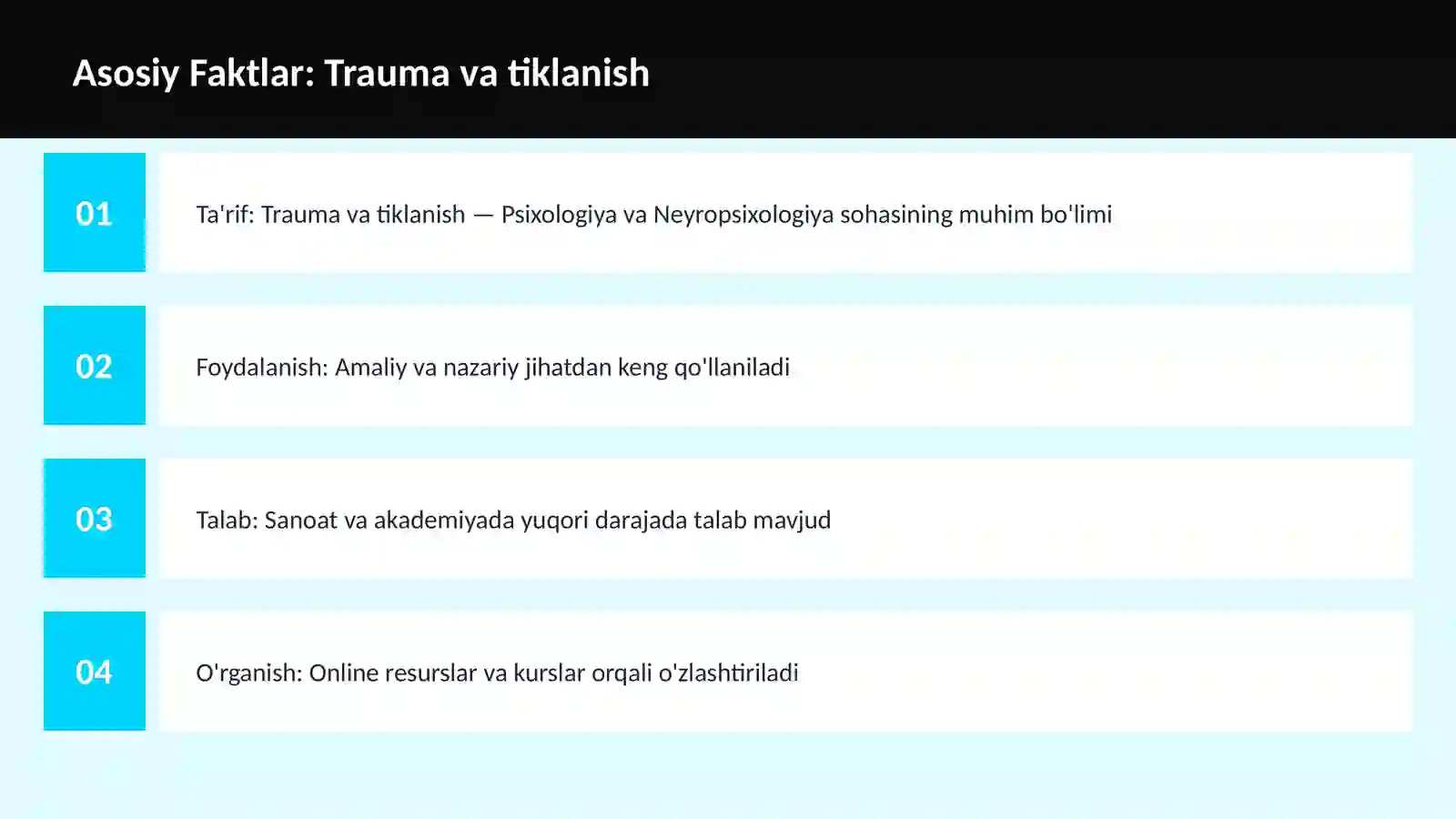 Trauma va tiklanish 3