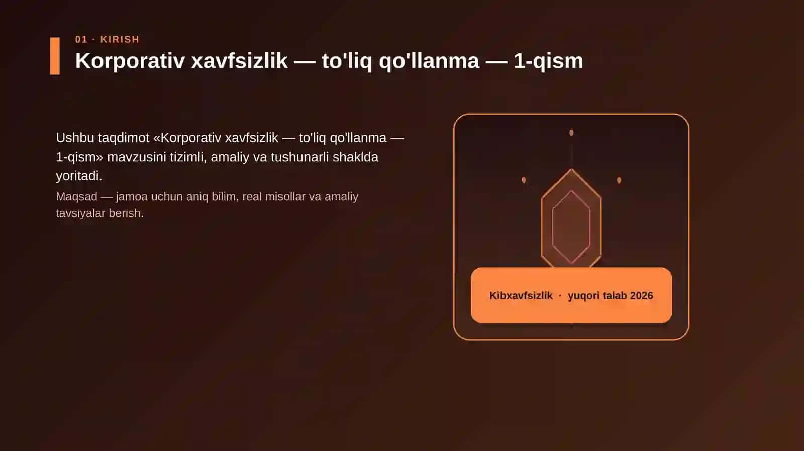 Korporativ xavfsizlik — to'liq qo'llanma — 1-qism 3