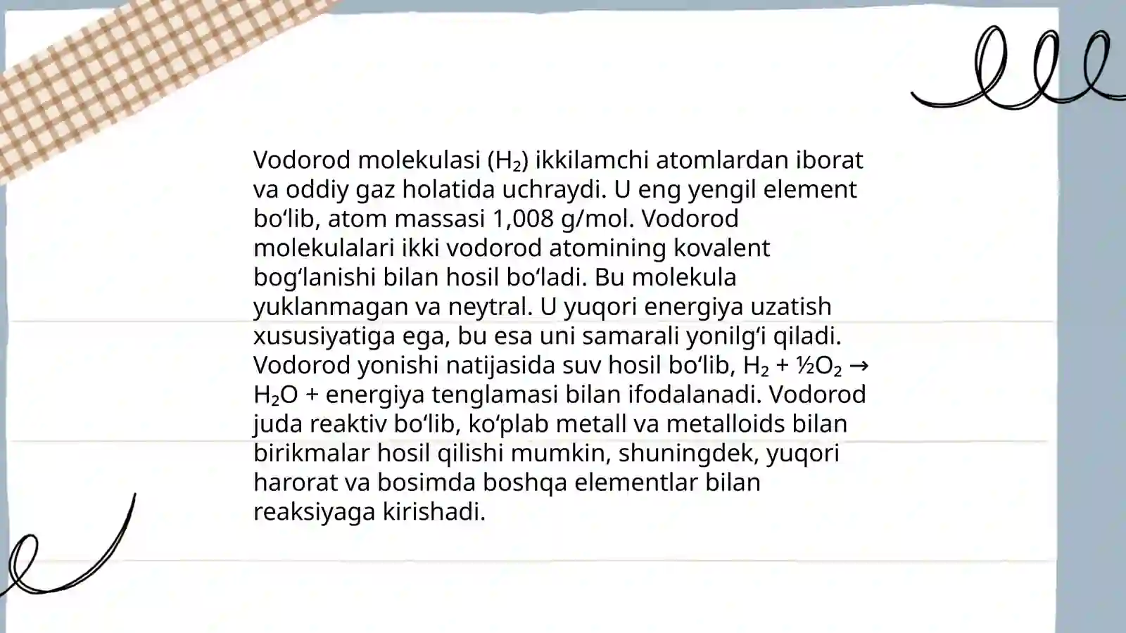 Vodorod molekulasi.Lazerlar va ularning qoʻllanish 3