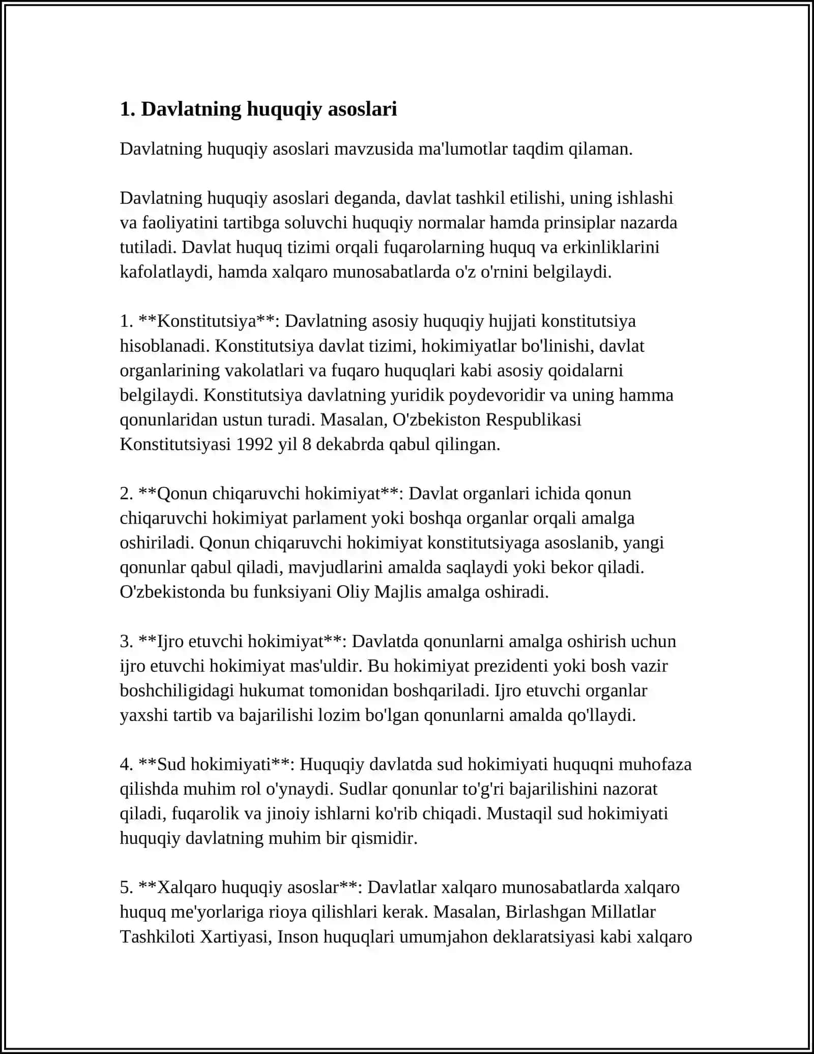 O'ZBEKISTON RESPUBLIKASINING KANSTITUTSIYASIDA JAMIYAT DAVLAT VA HUQUQ MASALALARI 3