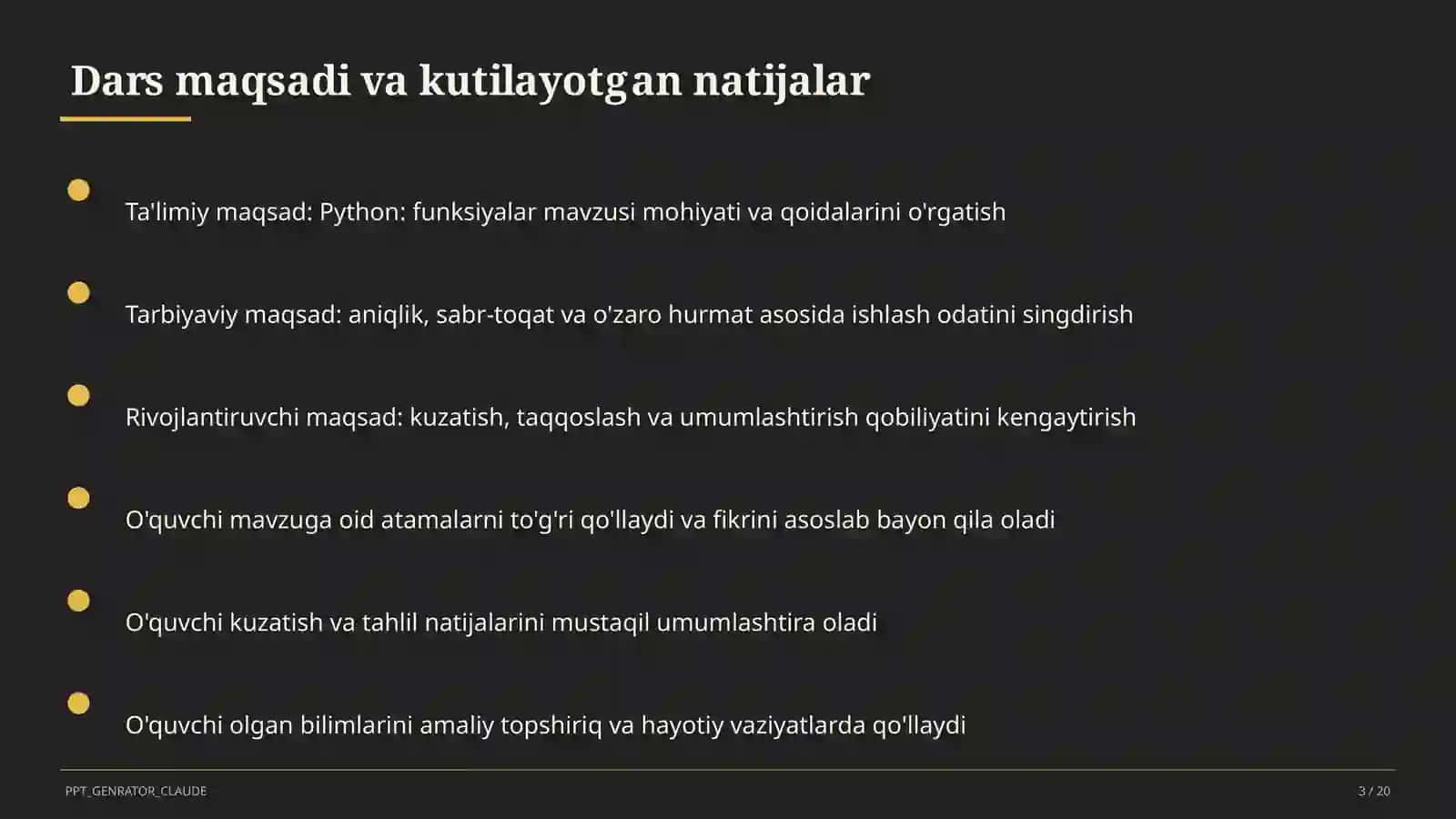 Python: funksiyalar (9-sinf) 3
