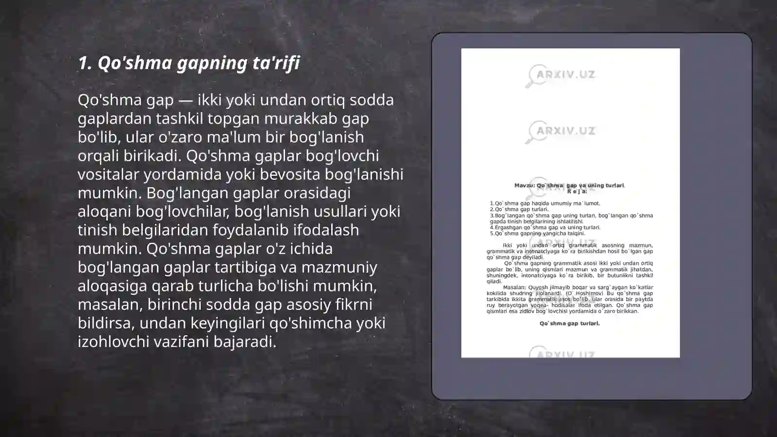 Qo'shma gap va uning turlari 3