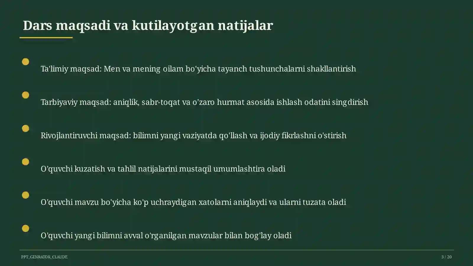 Men va mening oilam (1-sinf) 3