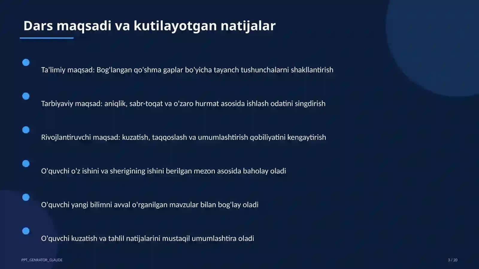 Bog'langan qo'shma gaplar (9-sinf) 3