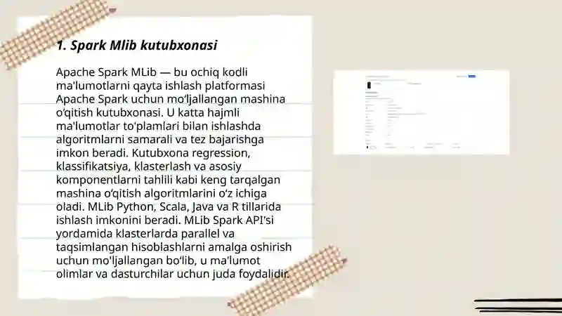 Apache Spark MLib 3