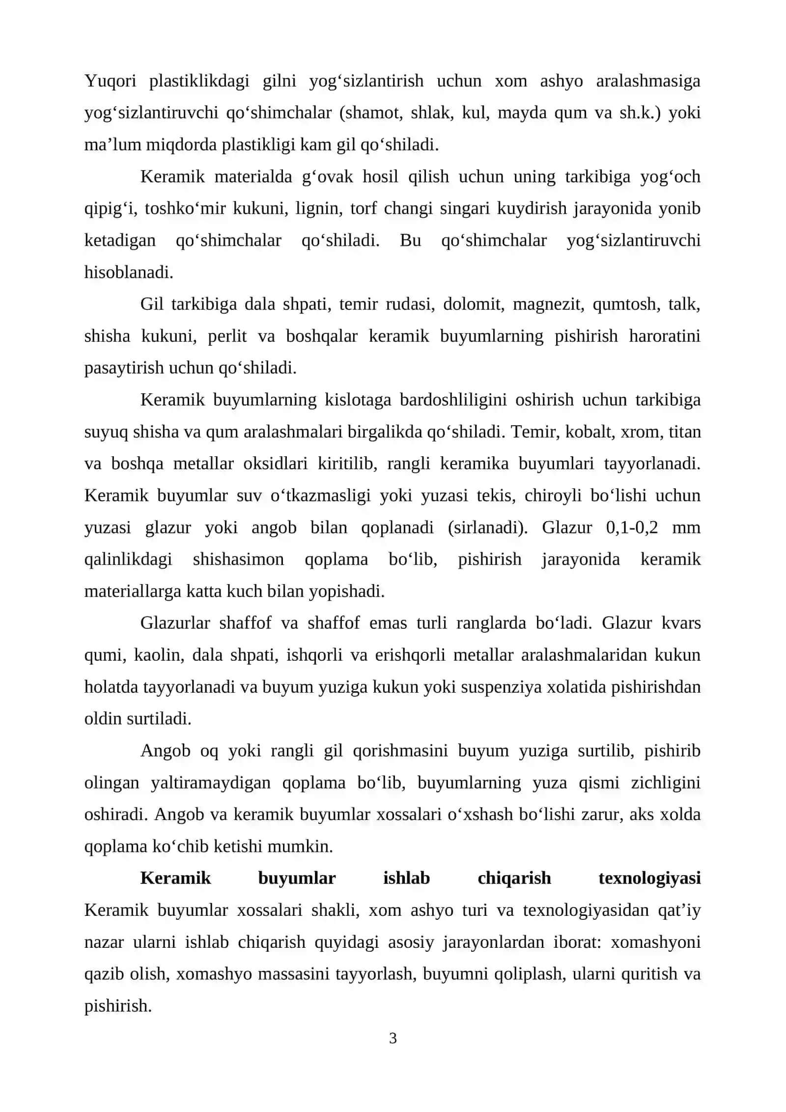 Keramik texnologiyasi 3