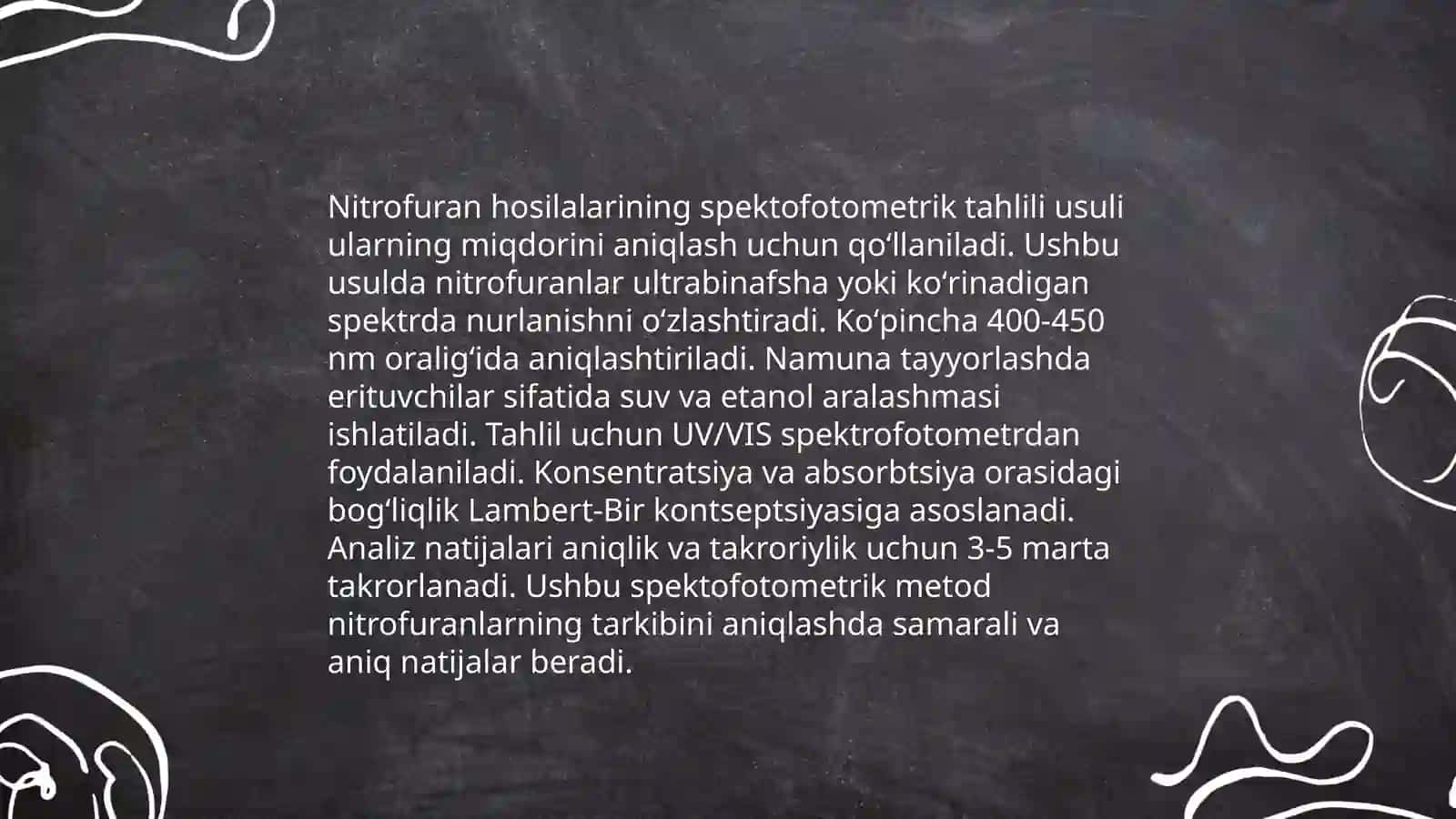Nitrofuran hosilalarining spektofotometrik tahlili 3